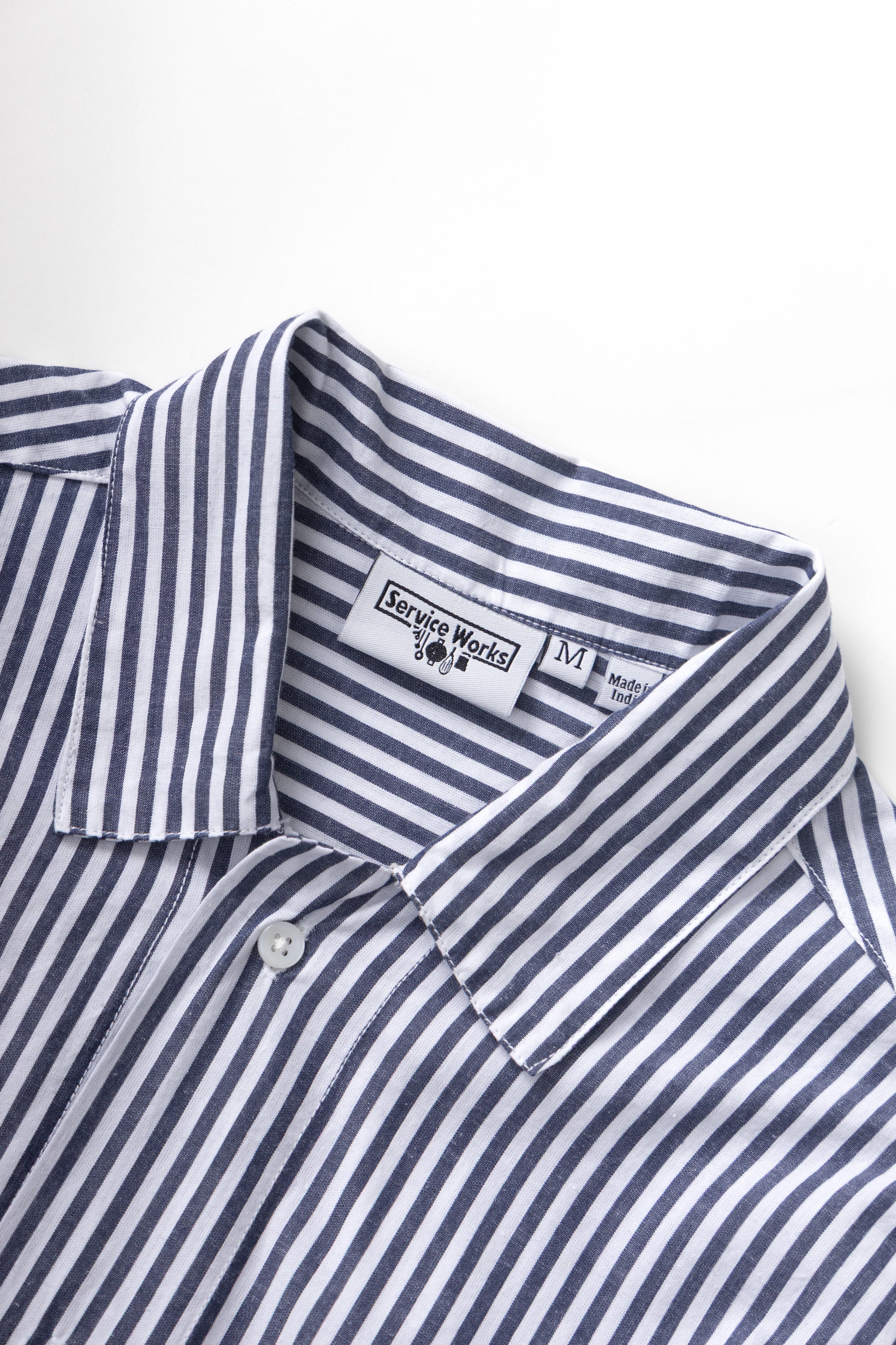 Service Works - Poplin Stripe Waiter Shirt - Royal - Image 2
