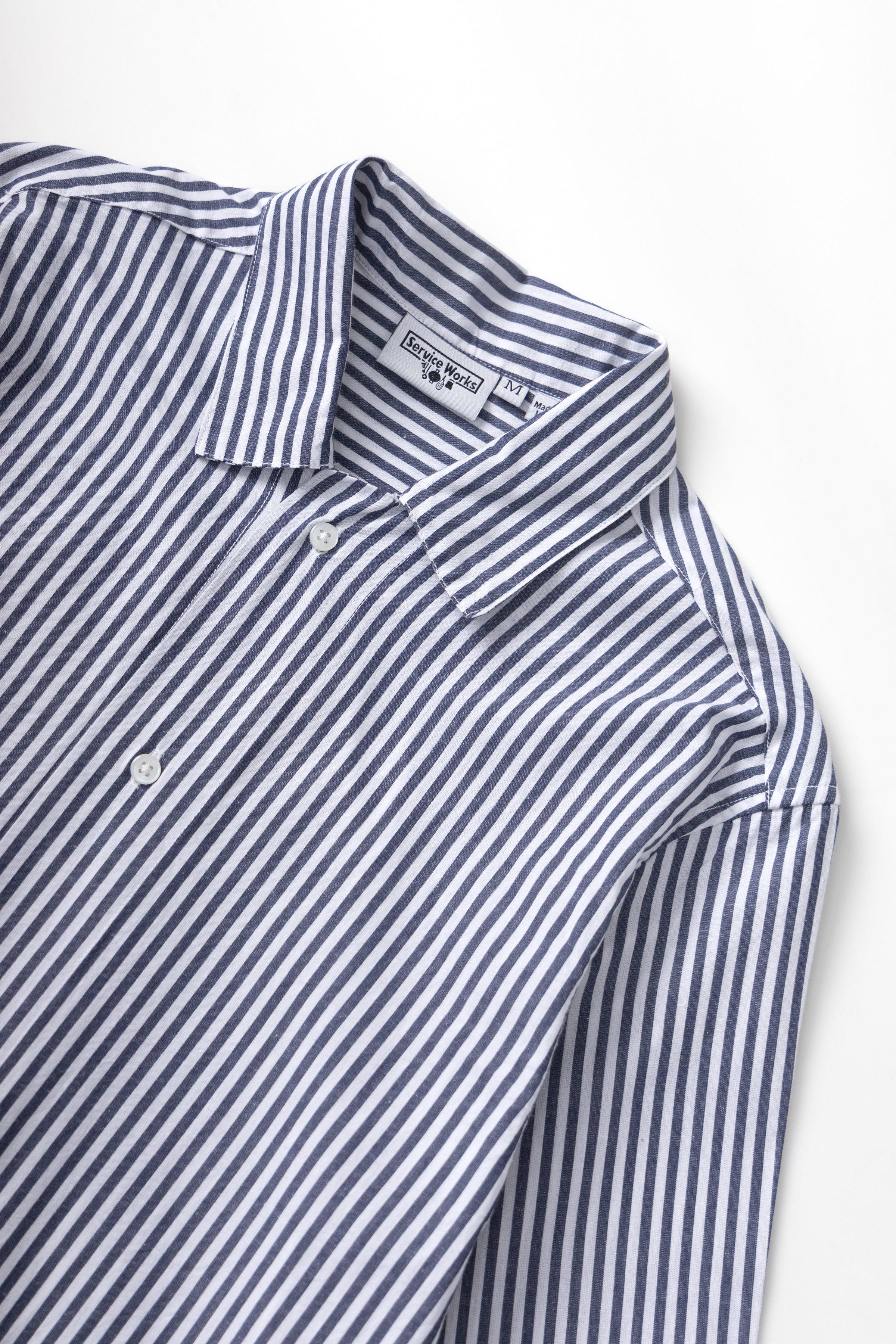 Service Works - Poplin Stripe Waiter Shirt - Royal - Image 4