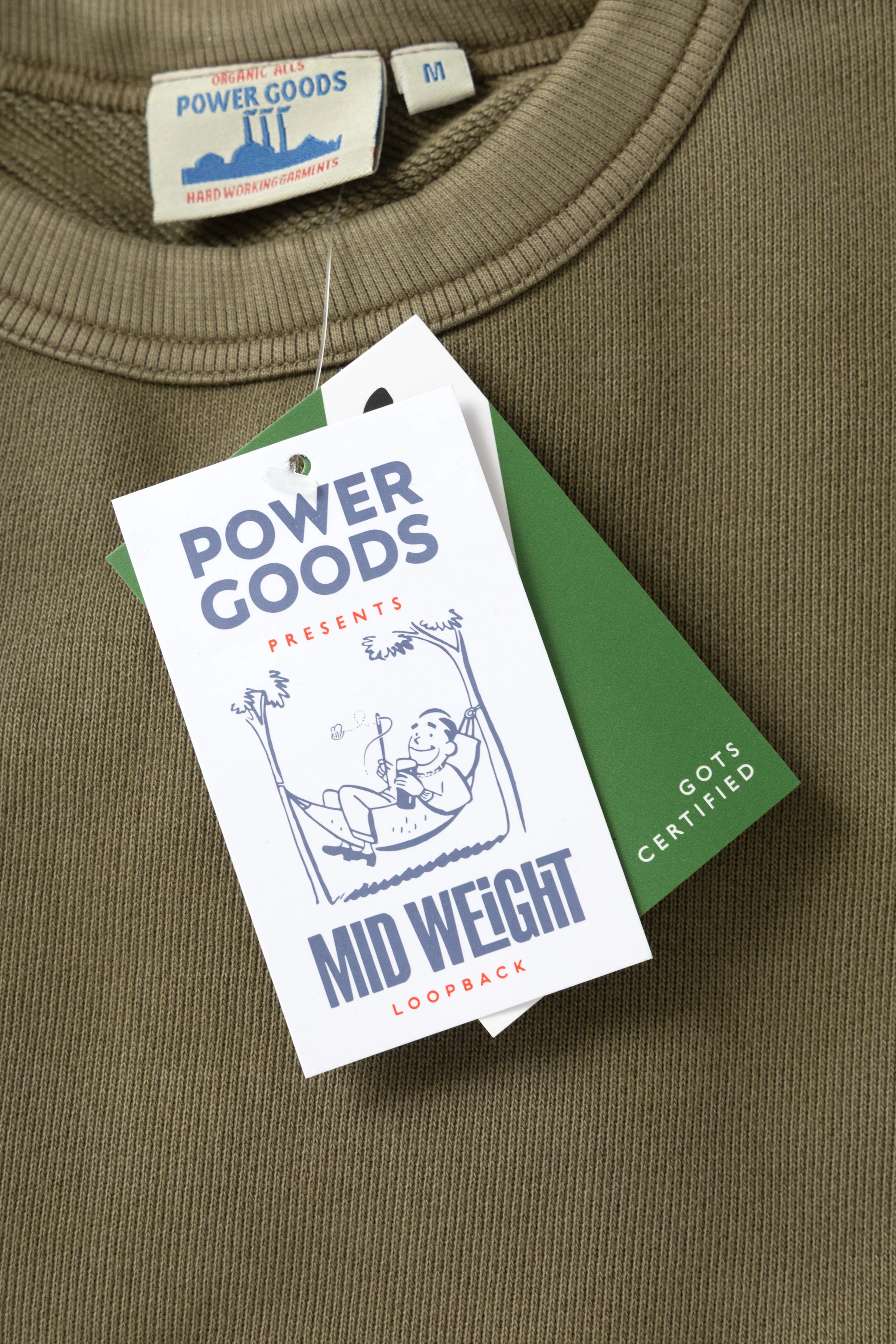 Power Goods - Loopback Crewneck - Olive - Image 2