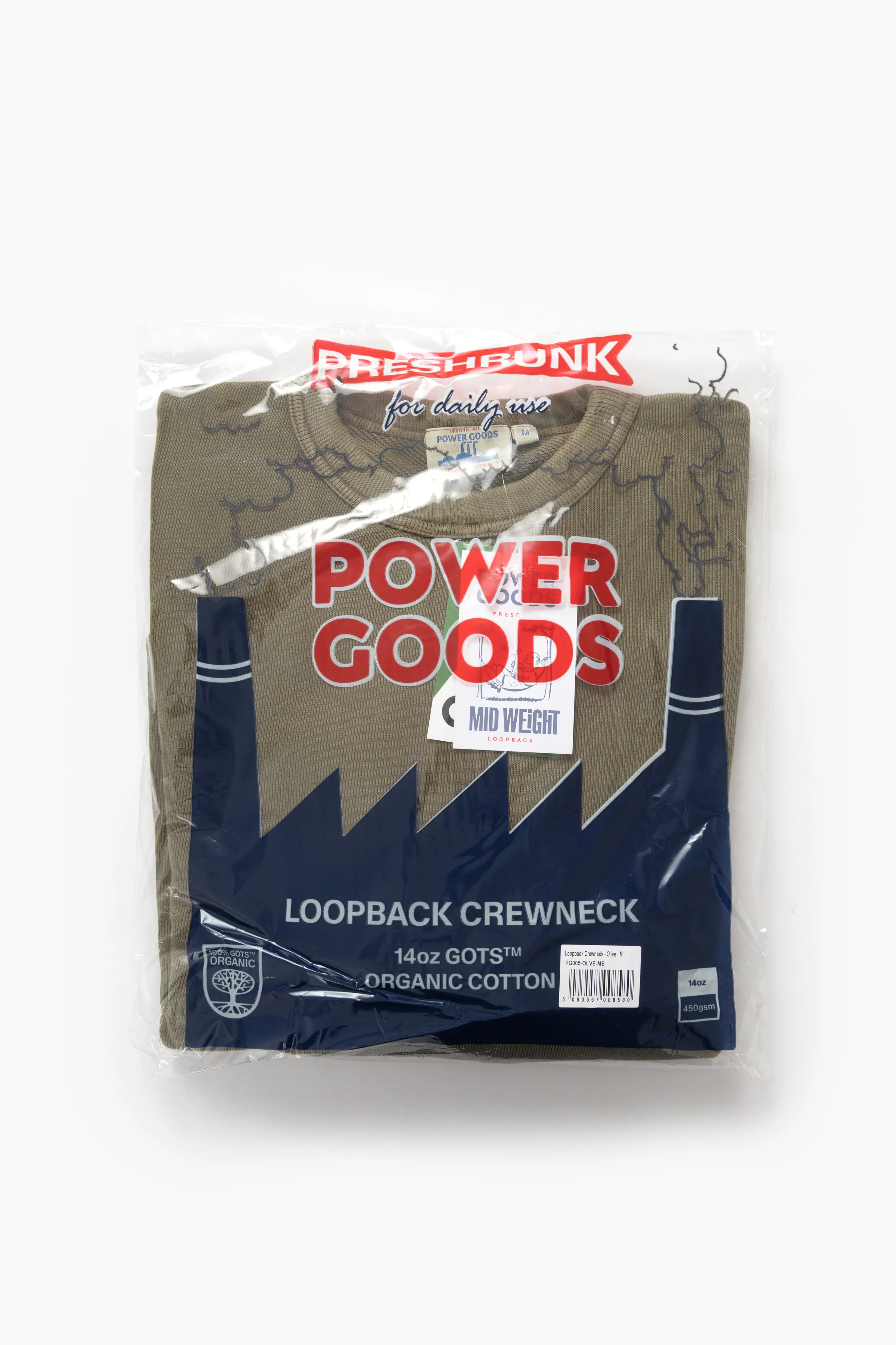 Power Goods - Loopback Crewneck - Olive - Image 7