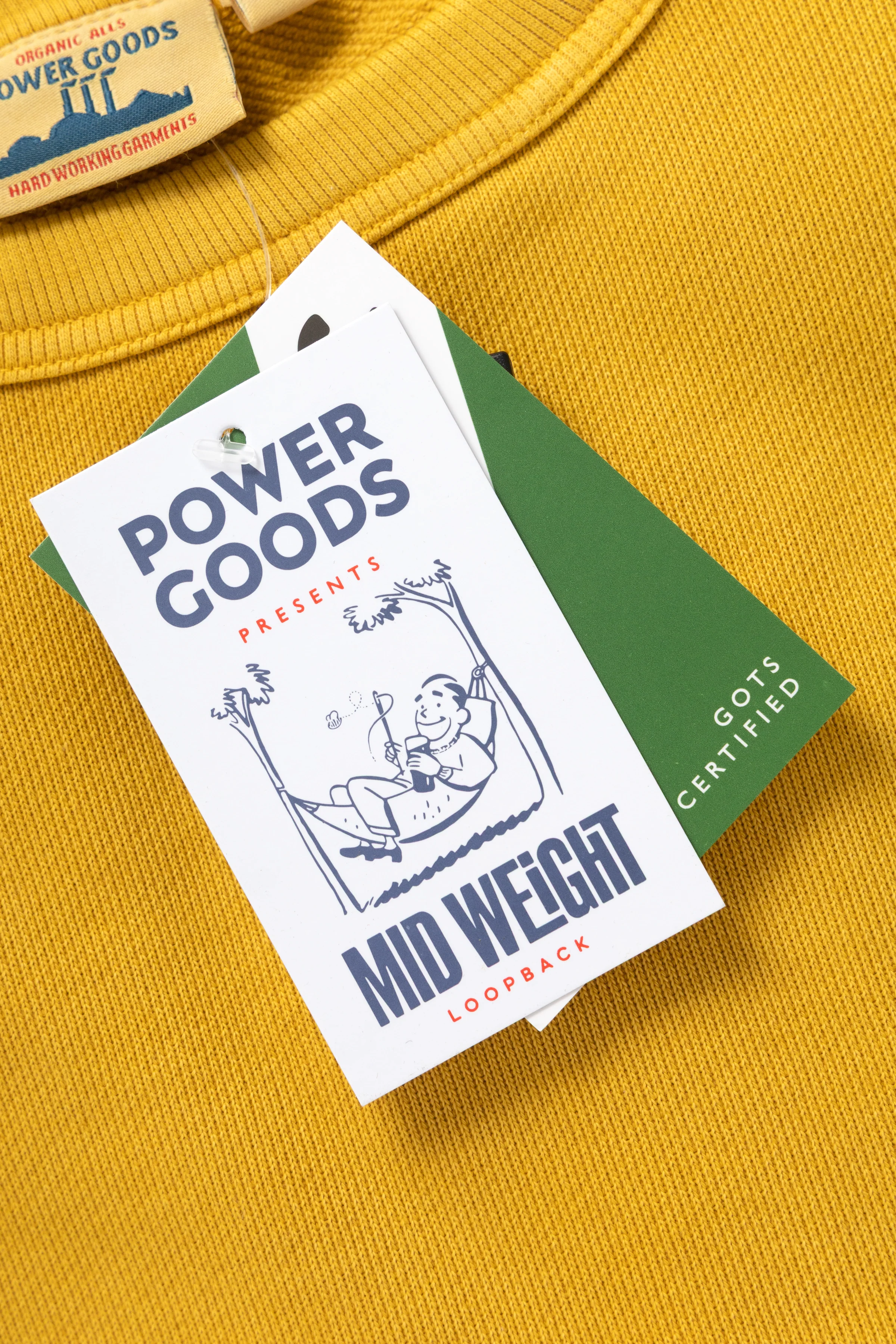 Power Goods - Loopback Crewneck - Sunflower - Image 2
