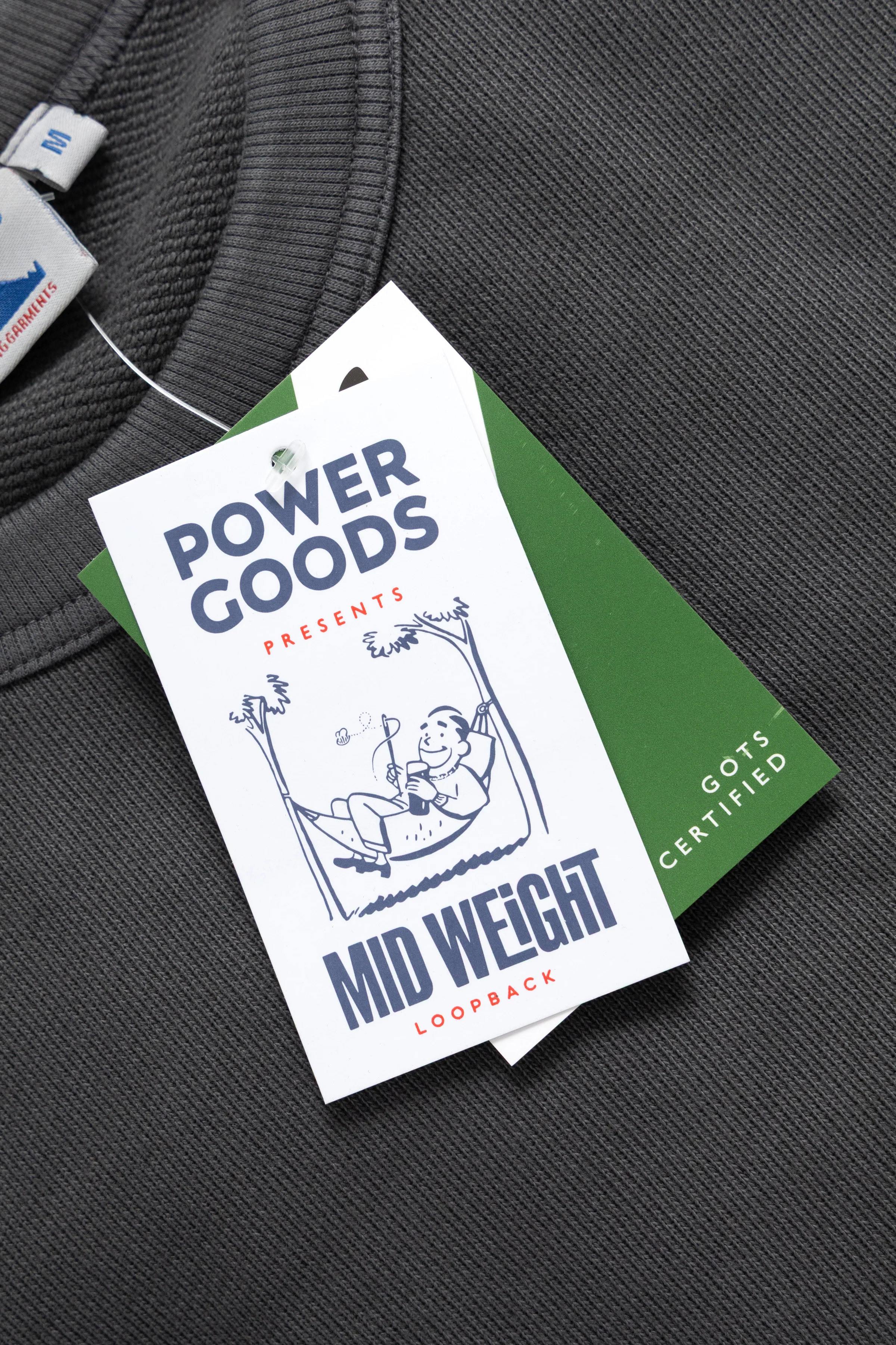 Power Goods - Loopback Crewneck - Washed Black - Image 7