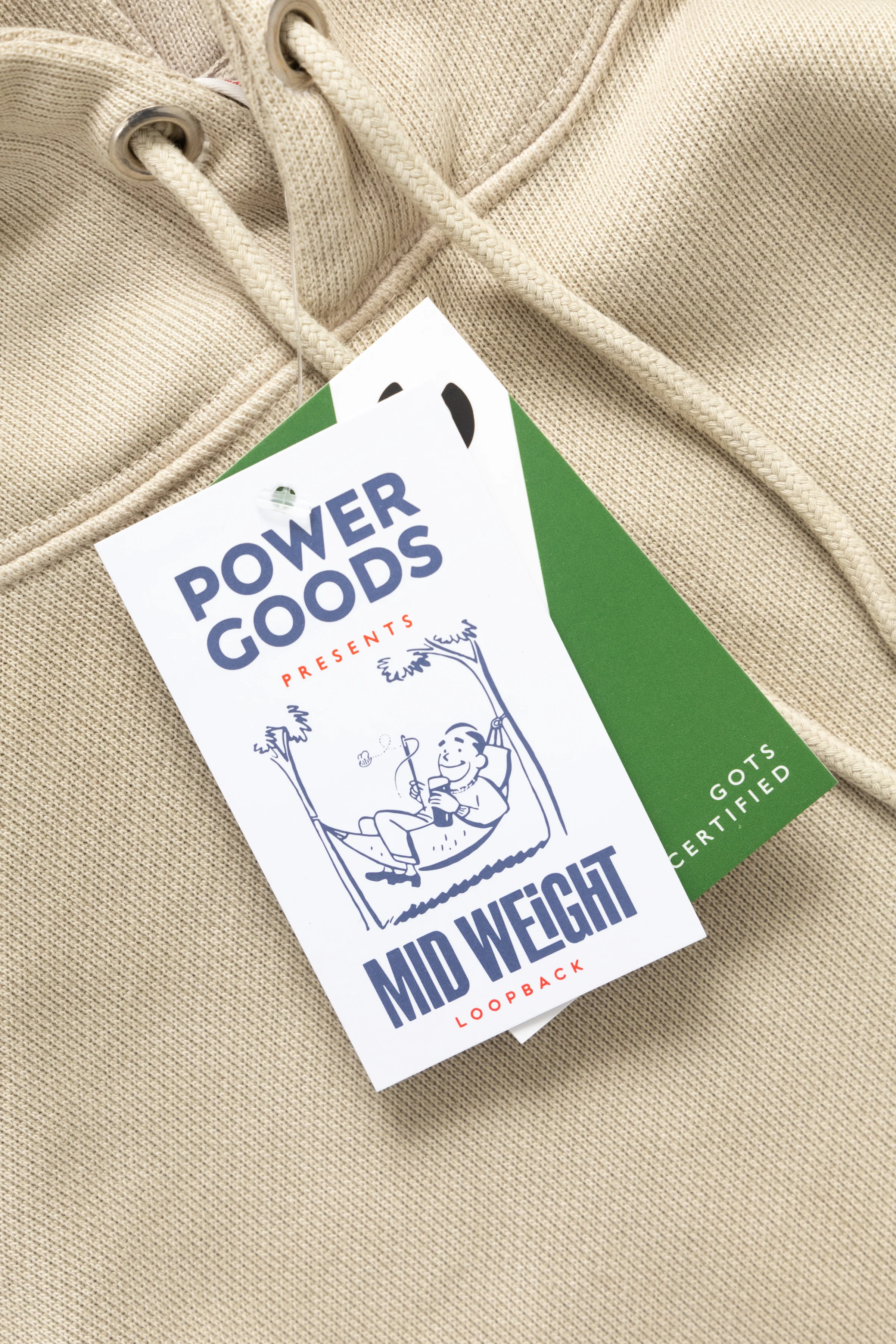 Power Goods - Loopback Hoodie - Bone - Image 2