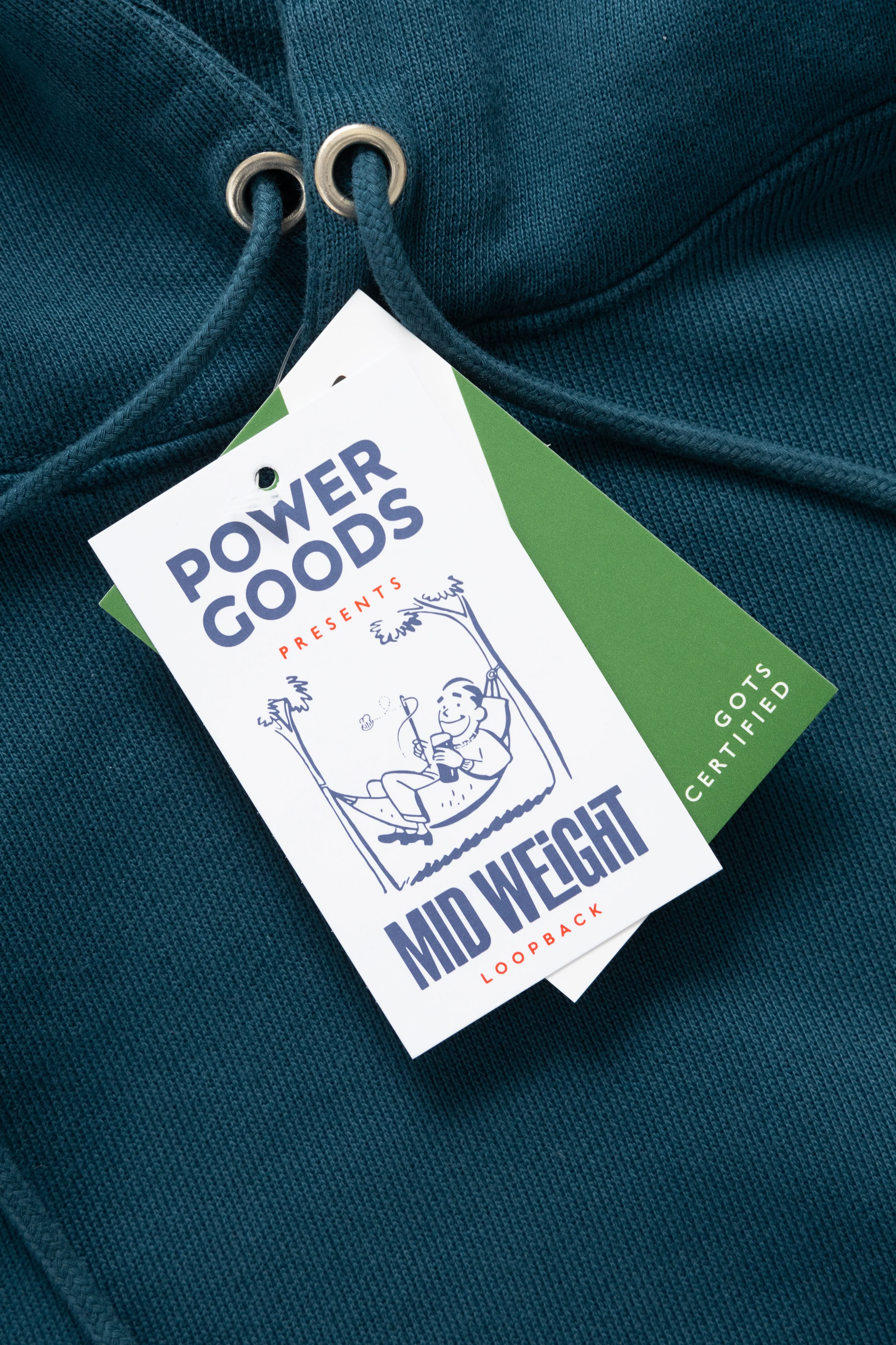Power Goods - Loopback Hoodie - Harbour - Image 2