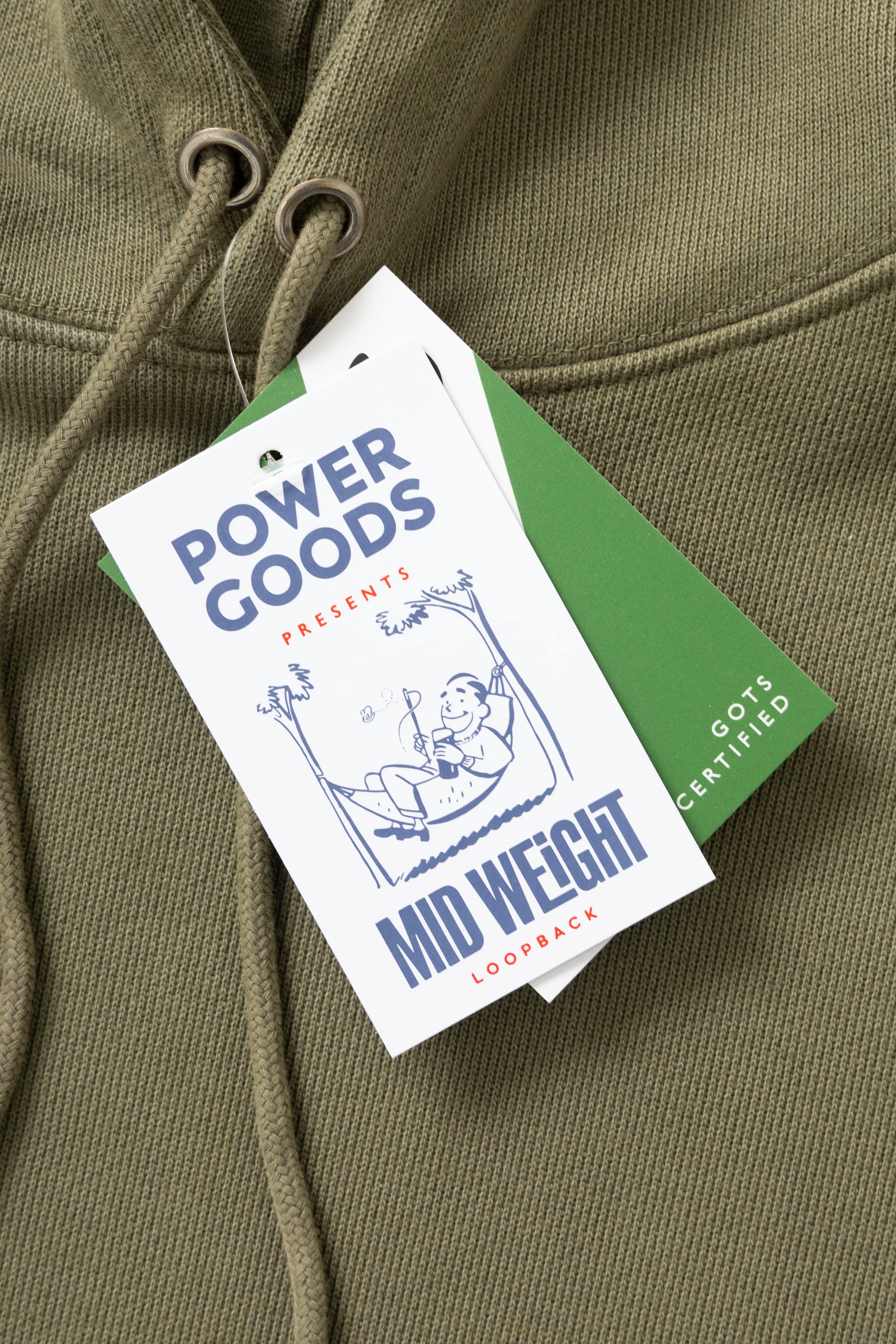 Power Goods - Loopback Hoodie - Olive - Image 2