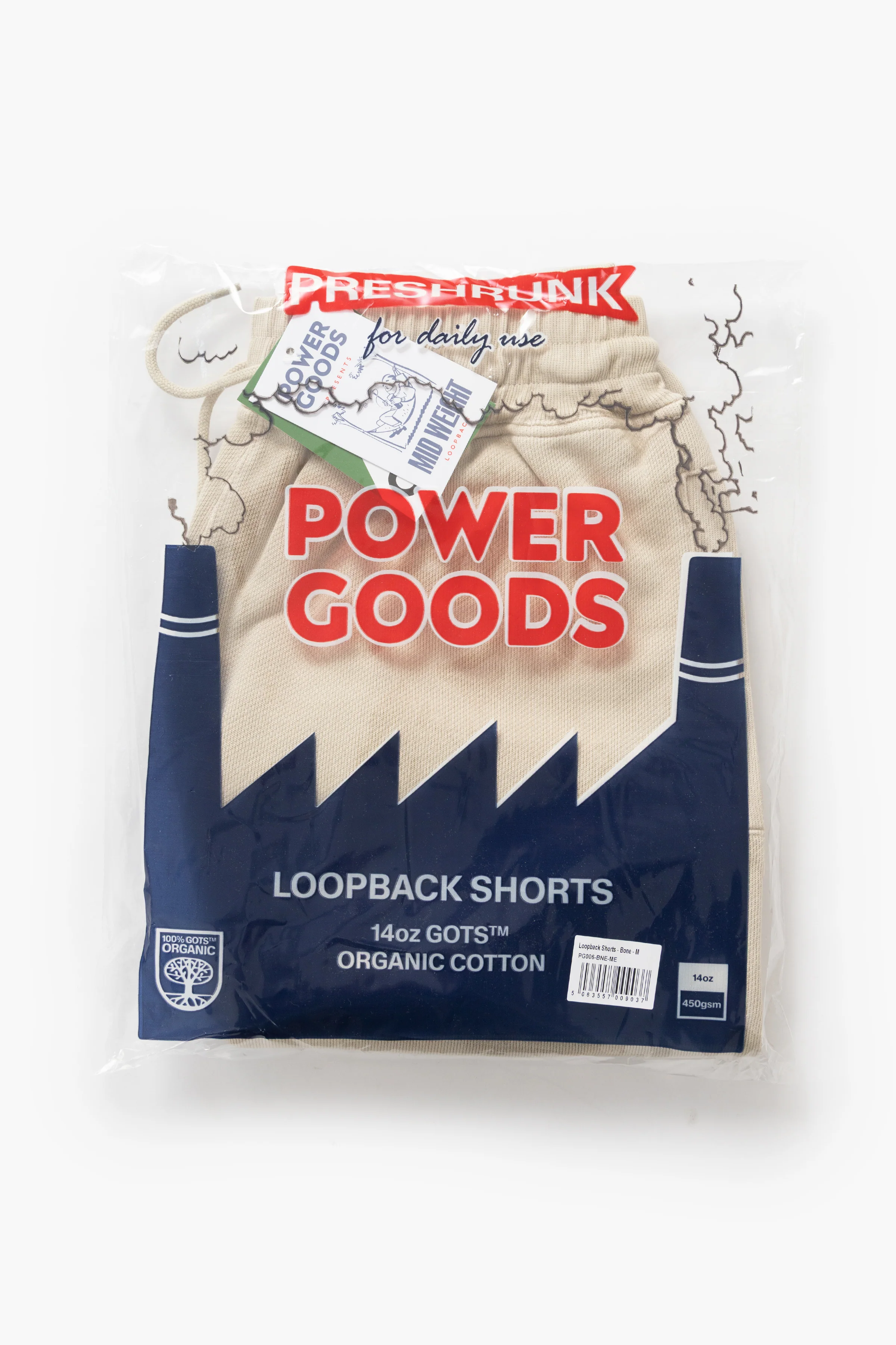 Power Goods - Loopback Sweat Shorts - Bone - Image 8