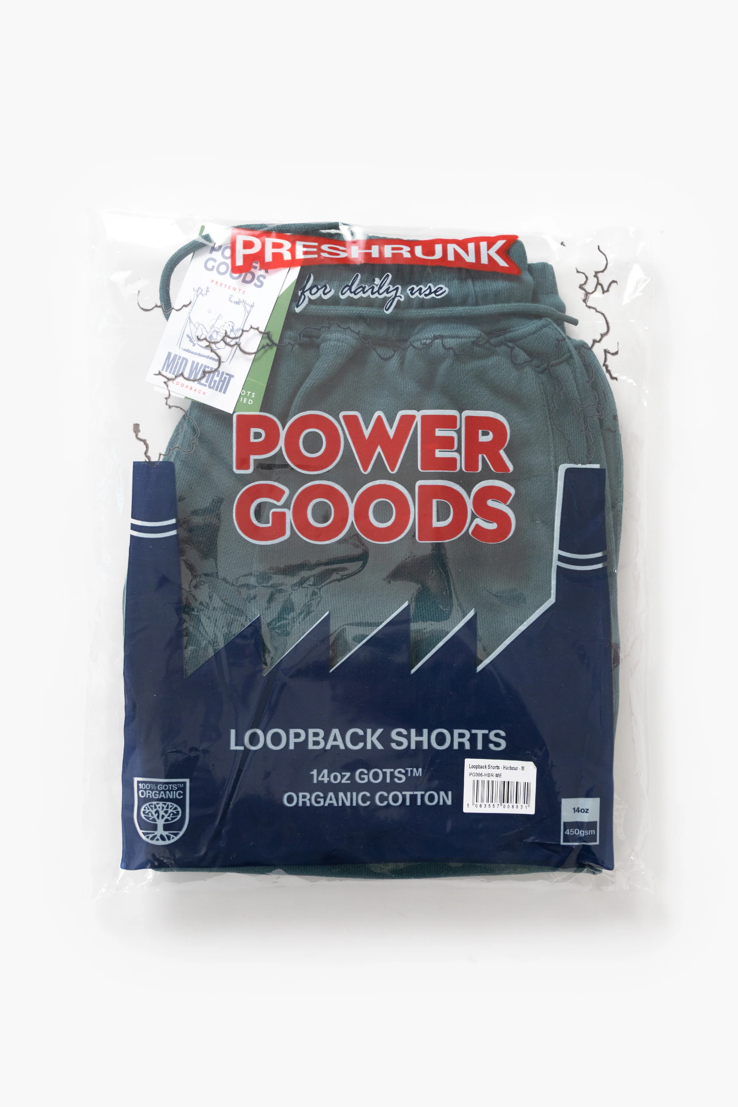 Power Goods - Loopback Sweat Shorts - Harbour - Image 8