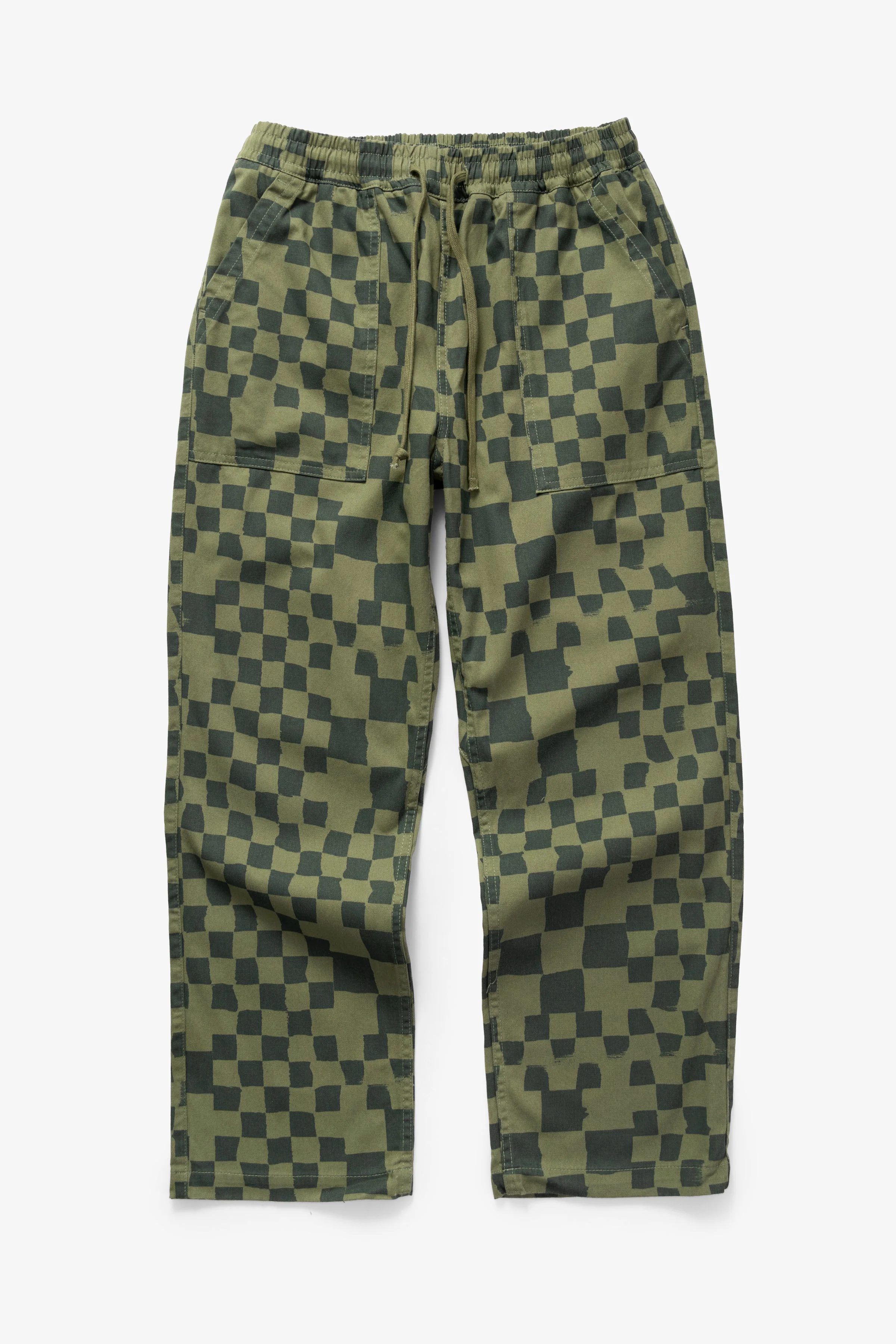 Service Works - Printed Chef Pants - Olive Checker