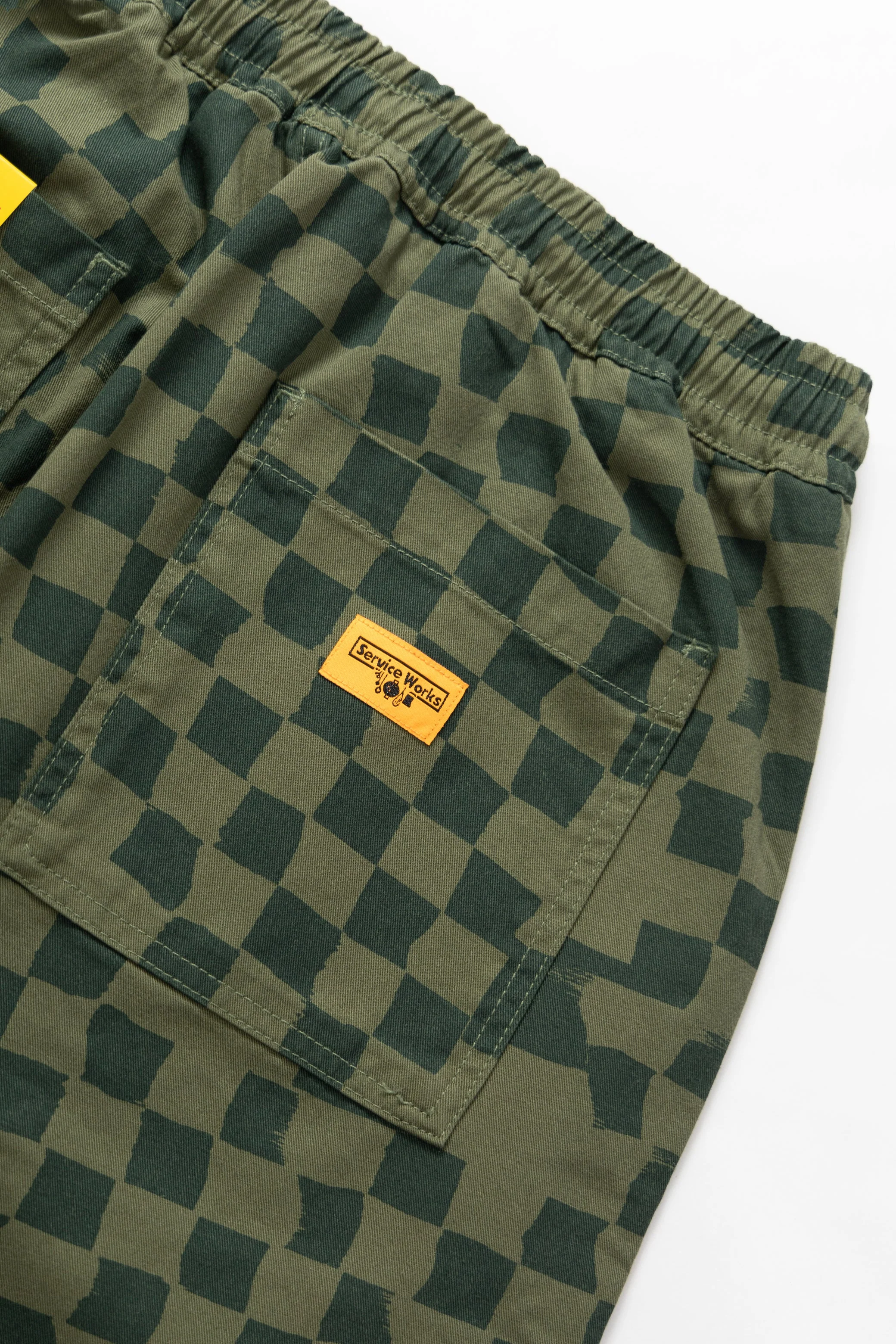 Service Works - Printed Chef Pants - Olive Checker - Image 5