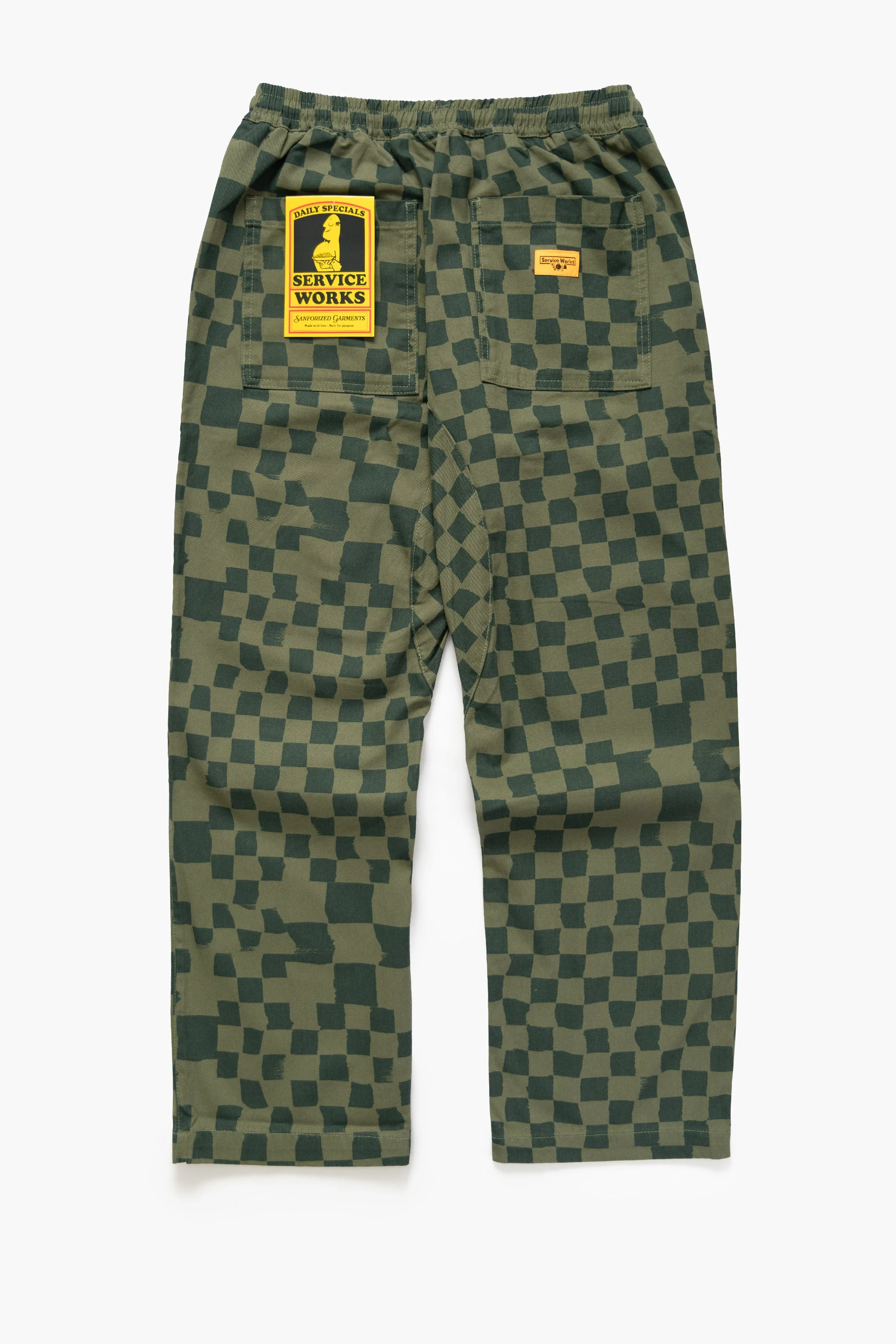 Service Works - Printed Chef Pants - Olive Checker - Image 6