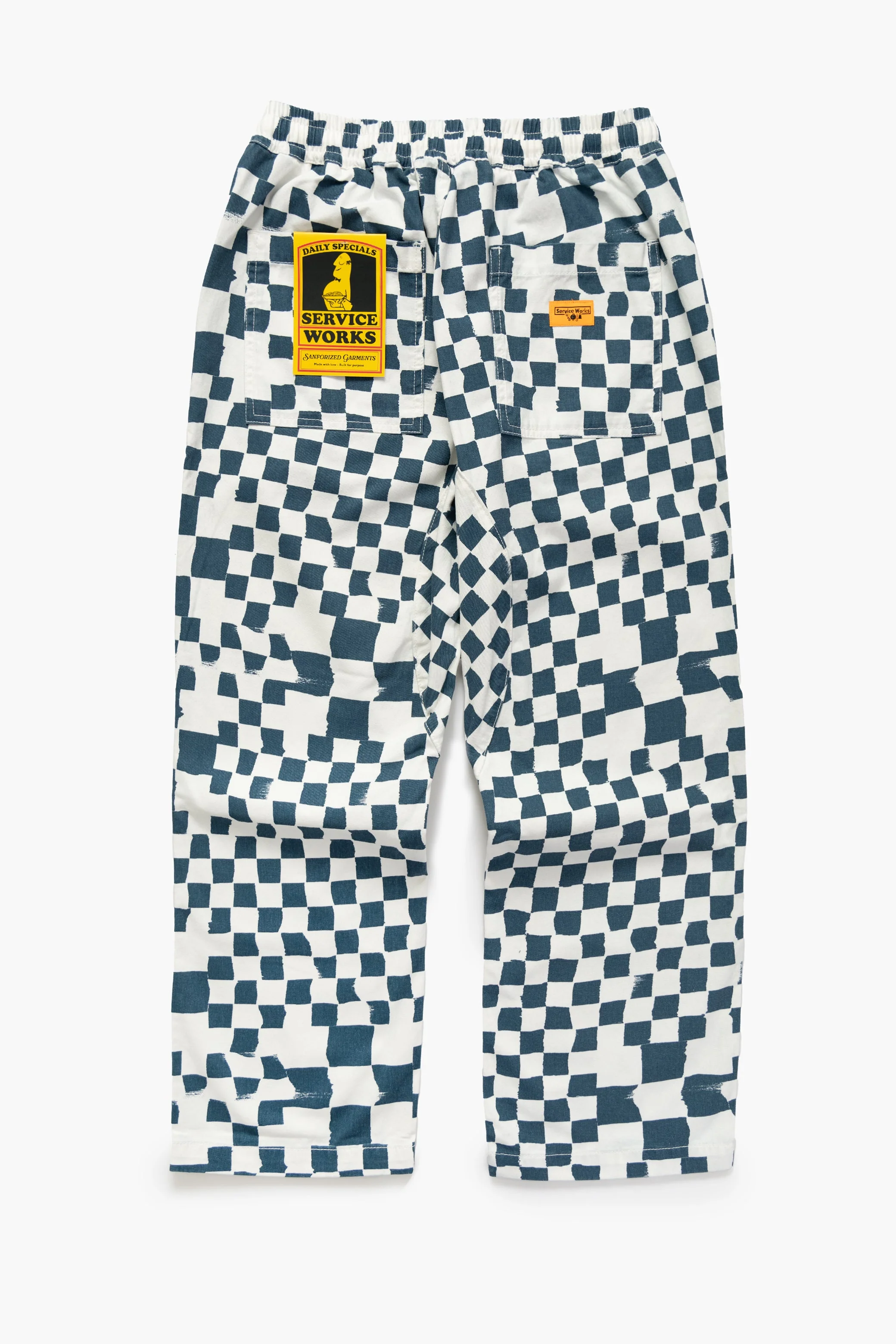 Service Works - Printed Chef Pants - Teal Checker - Image 5