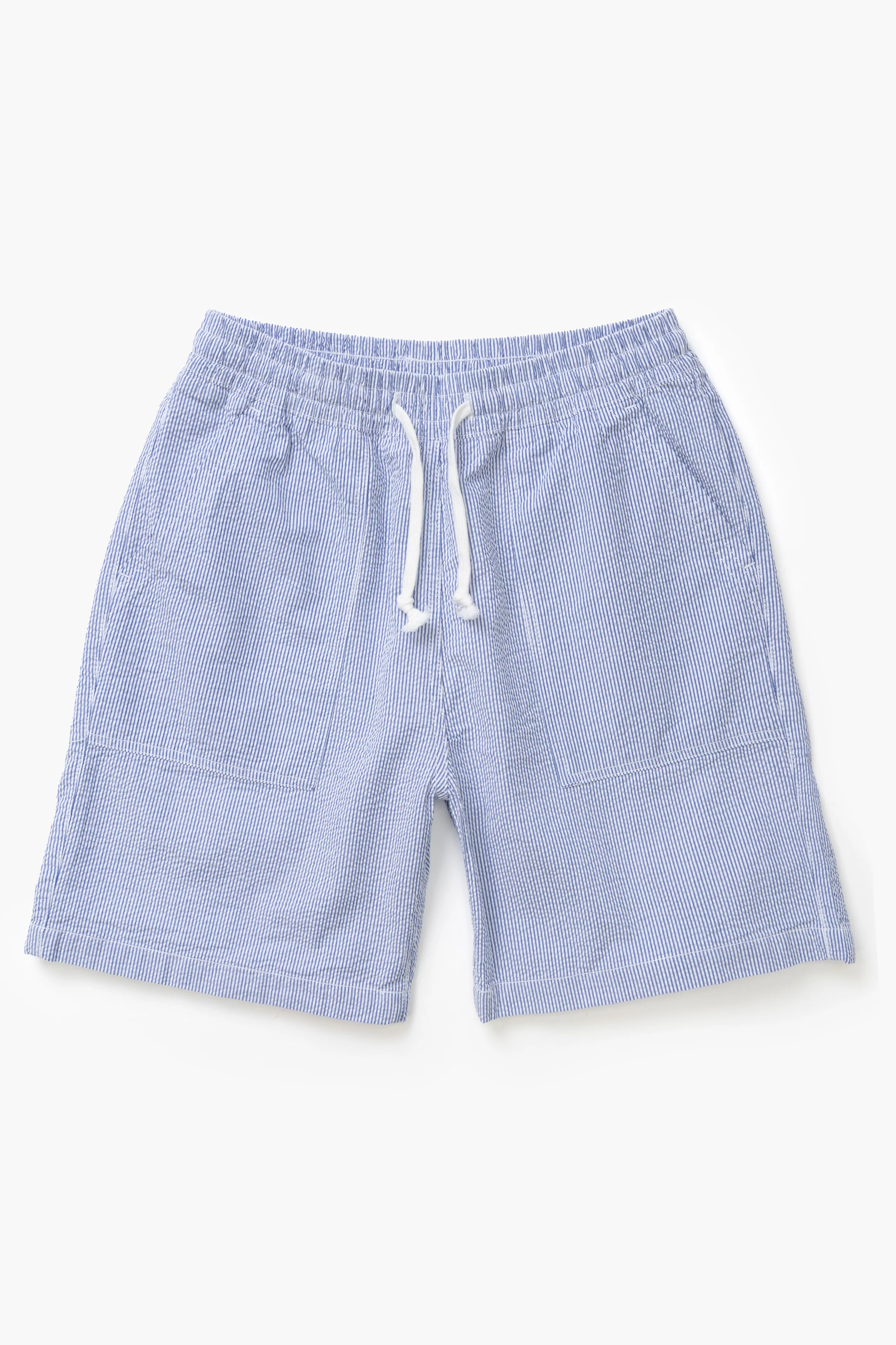 Service Works - Seersucker Chef Shorts - Navy Stripe