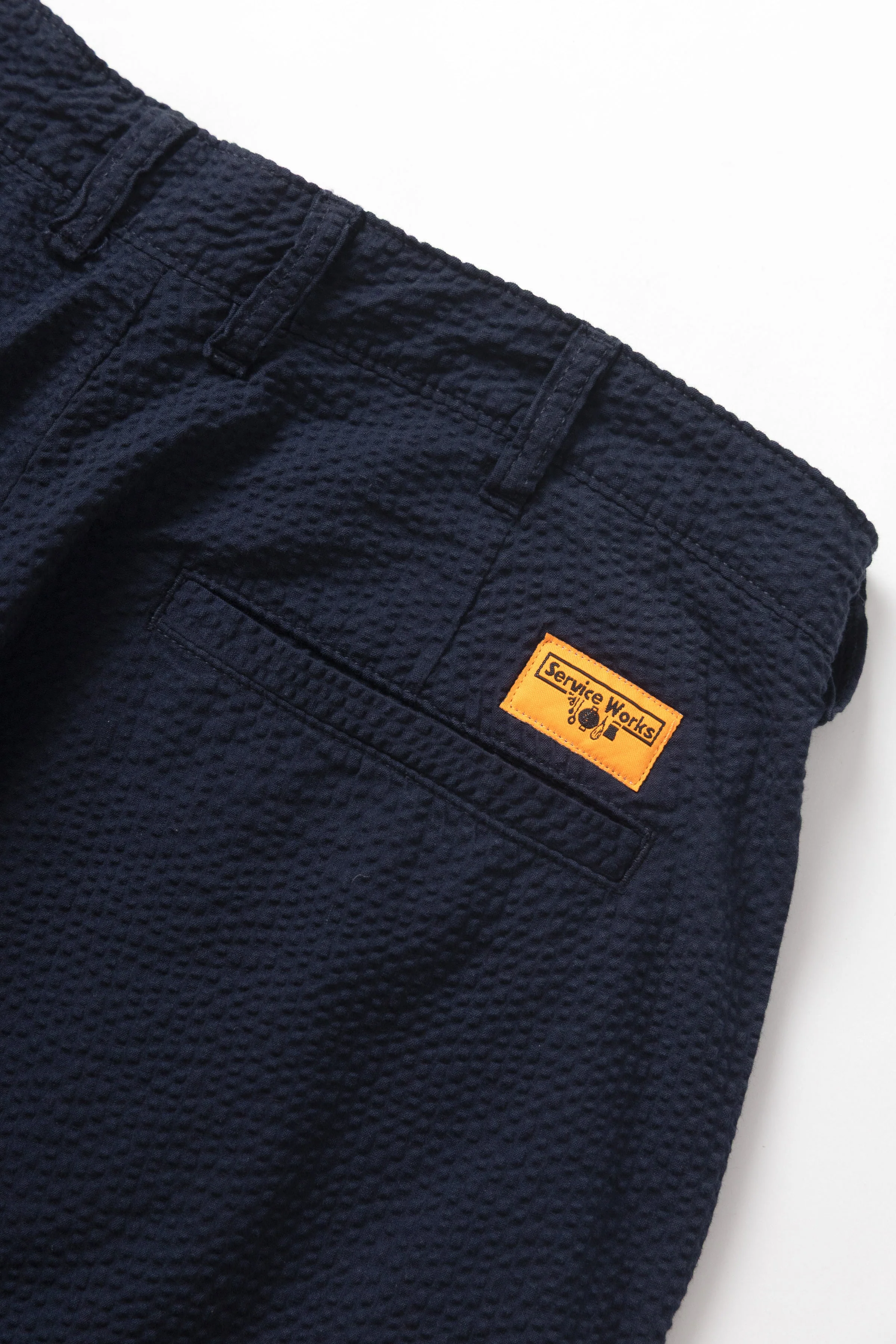 Service Works - Seersucker Part Timer Shorts - Dark Navy - Image 5