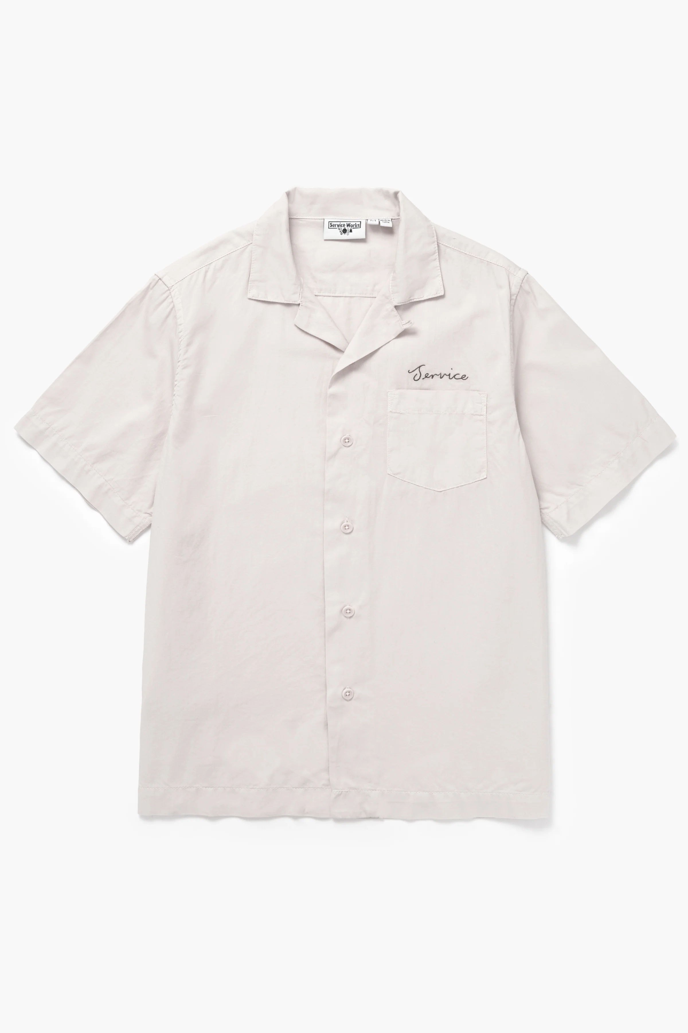 Service Works - Embroidered Resort Shirt - Salt