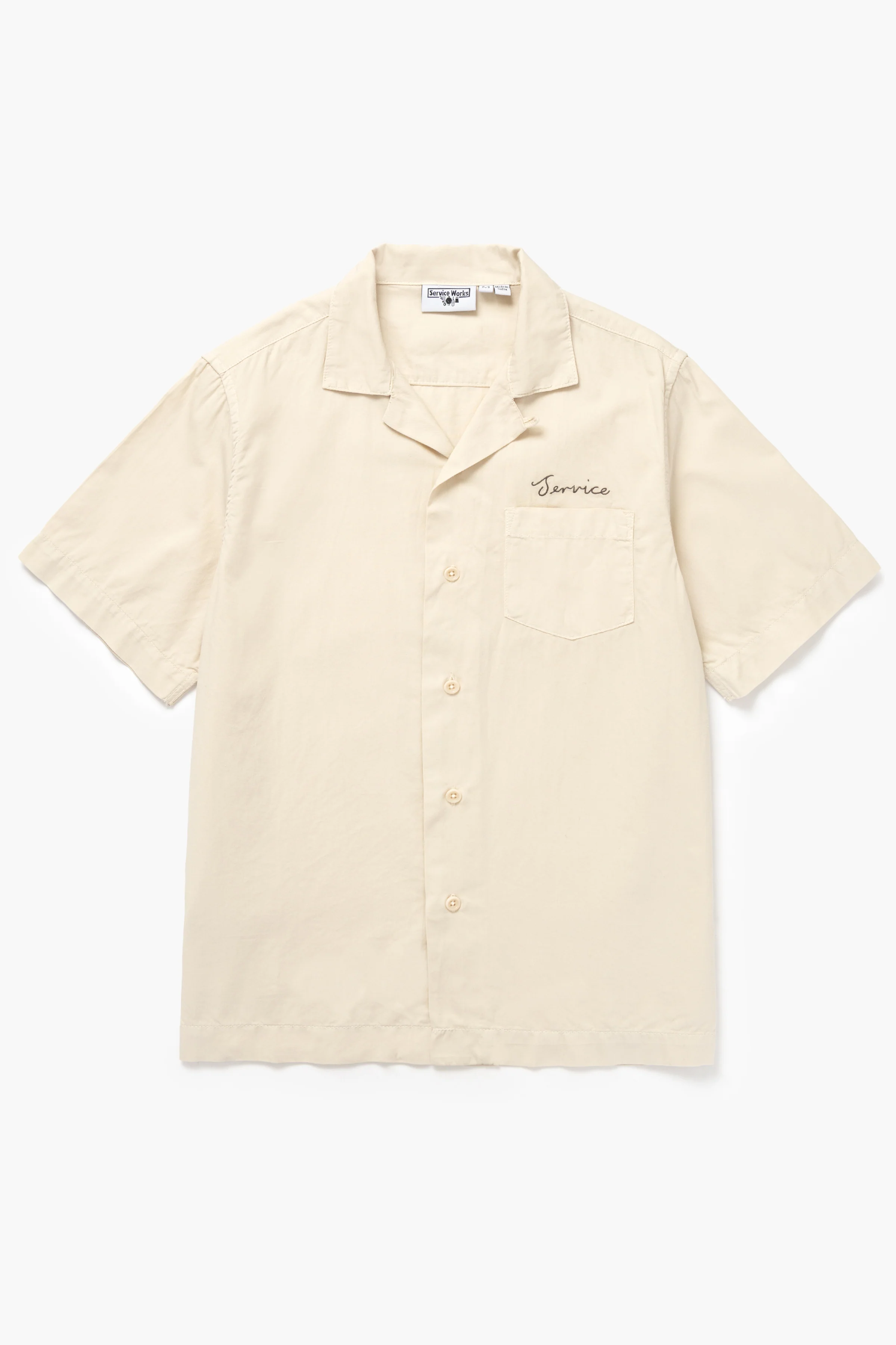 Service Works - Embroidered Resort Shirt - White Oak