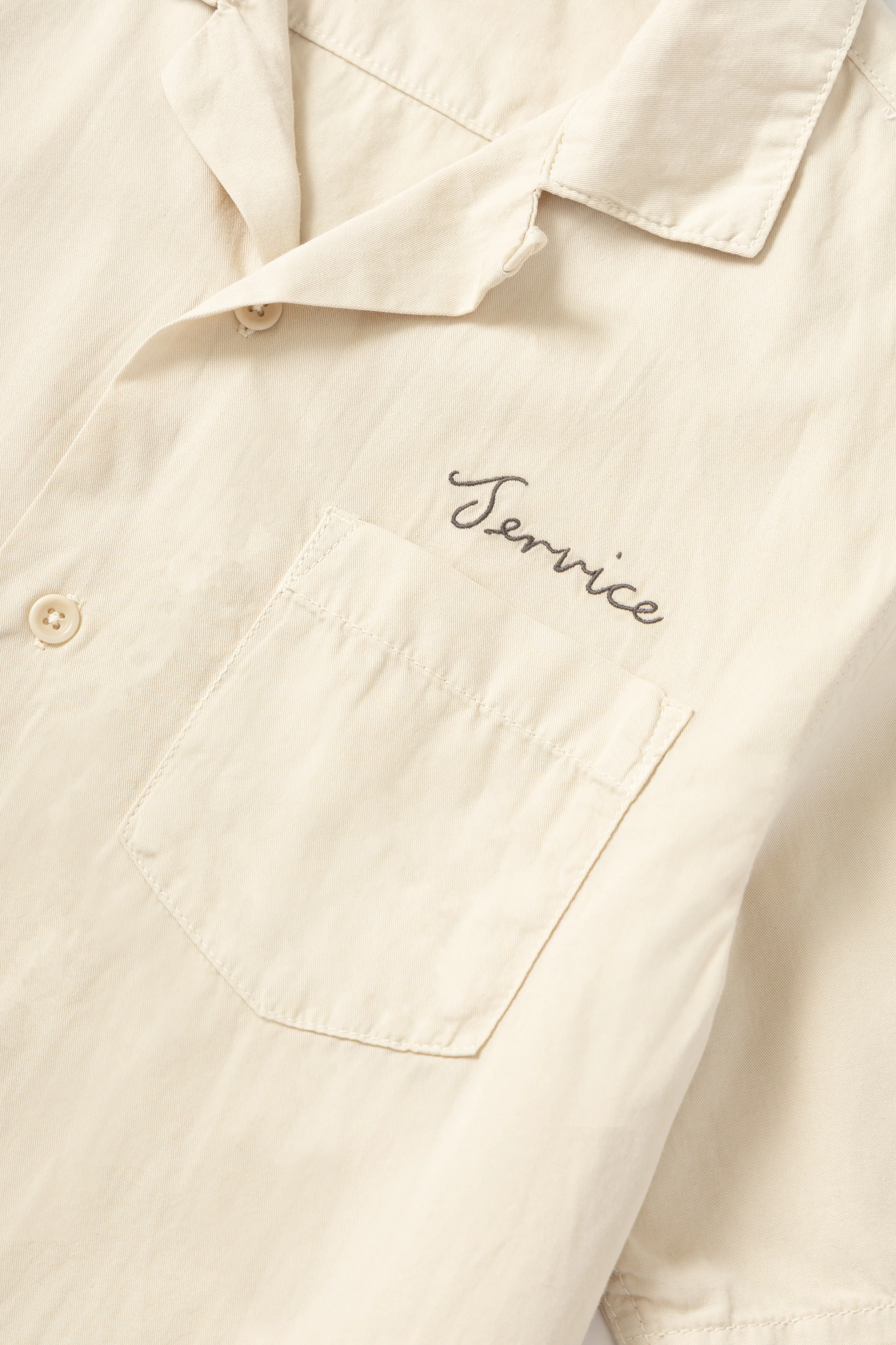 Service Works - Embroidered Resort Shirt - White Oak - Image 3