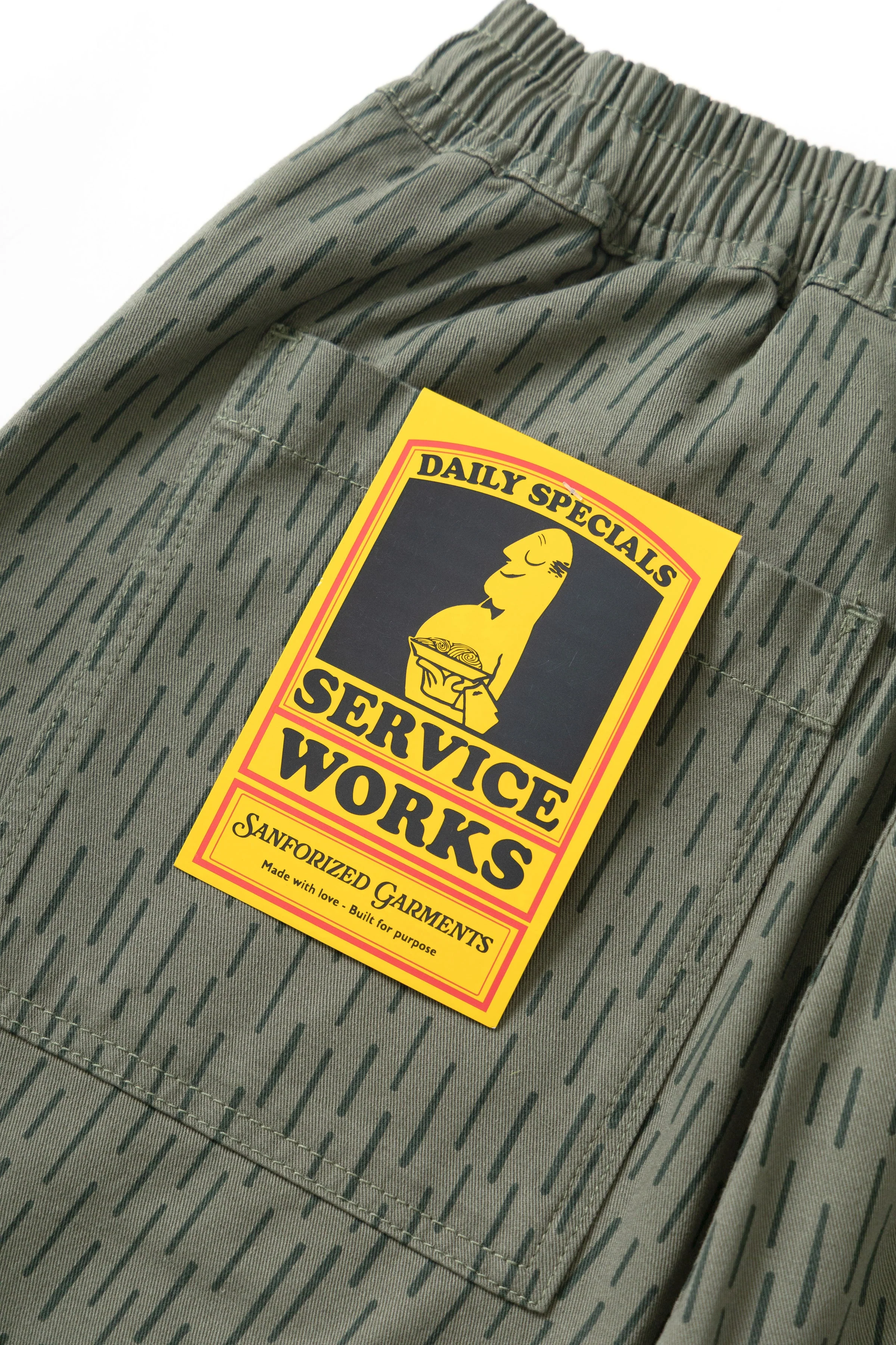Service Works - Patterned Chef Pants - Raindrop Green - Image 10