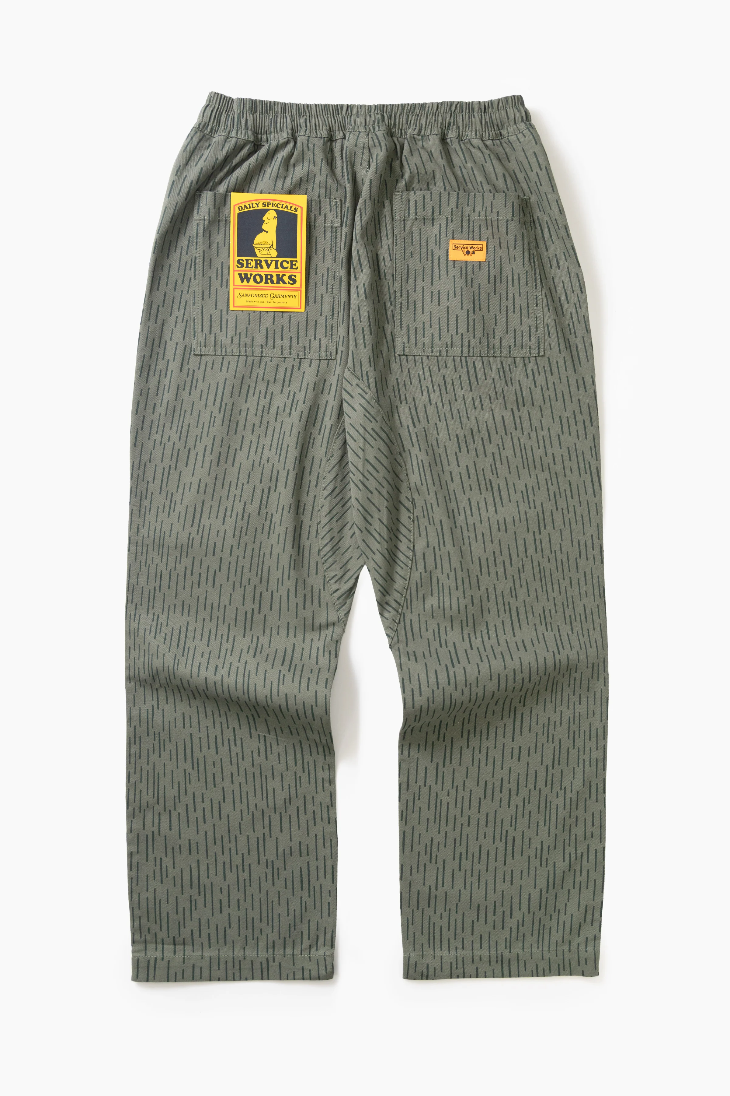 Service Works - Patterned Chef Pants - Raindrop Green - Image 11