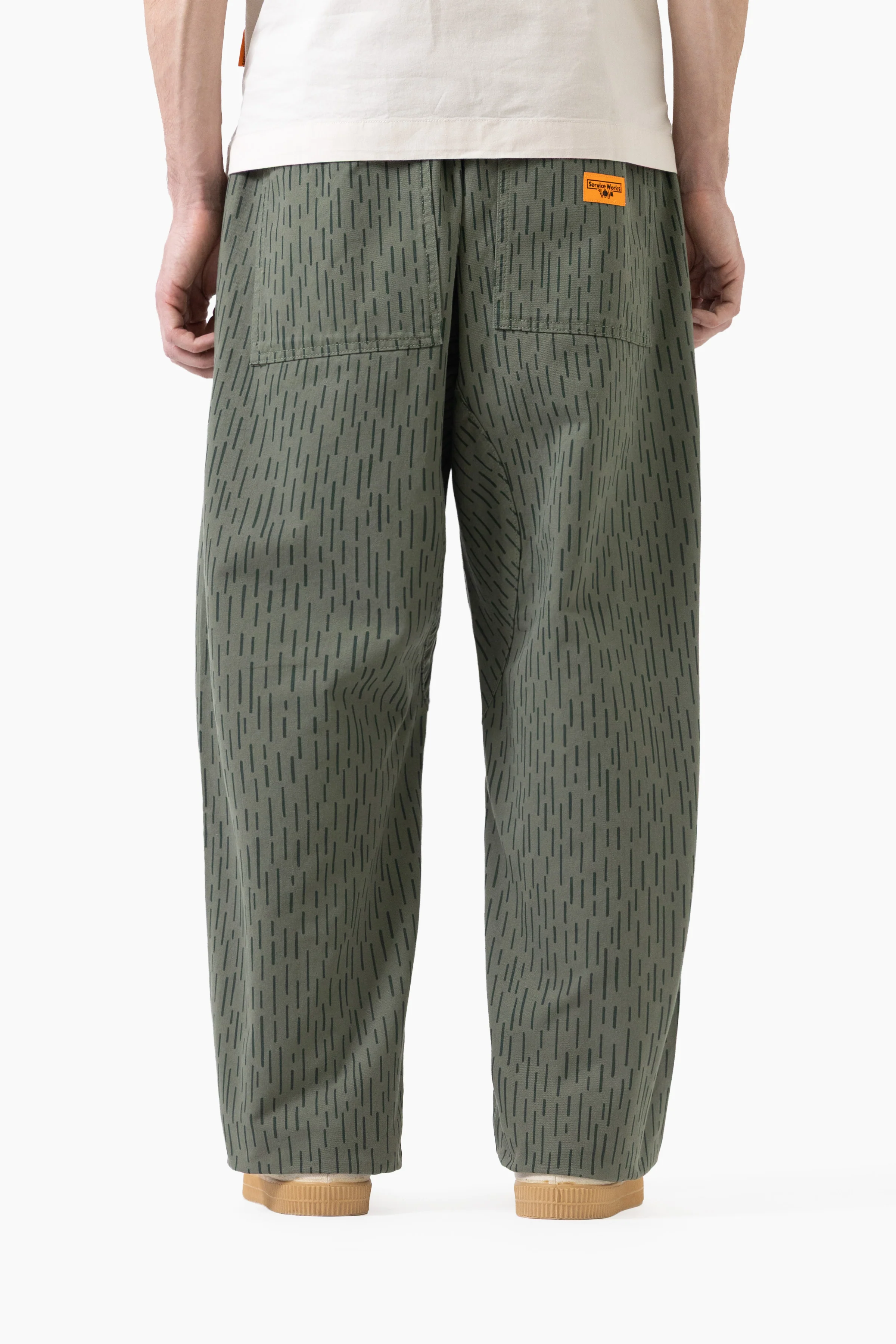 Service Works - Patterned Chef Pants - Raindrop Green - Image 4