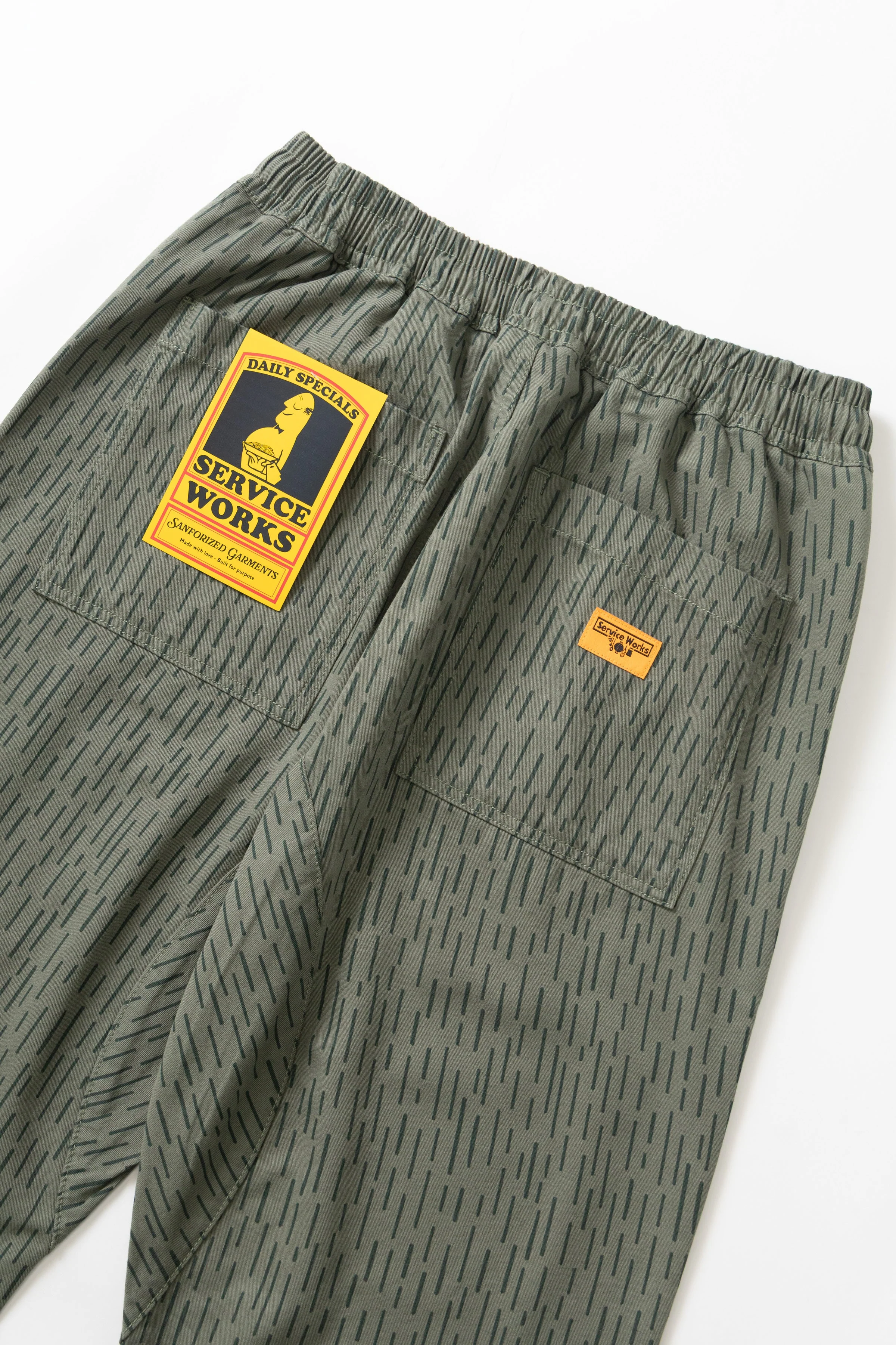Service Works - Patterned Chef Pants - Raindrop Green - Image 8