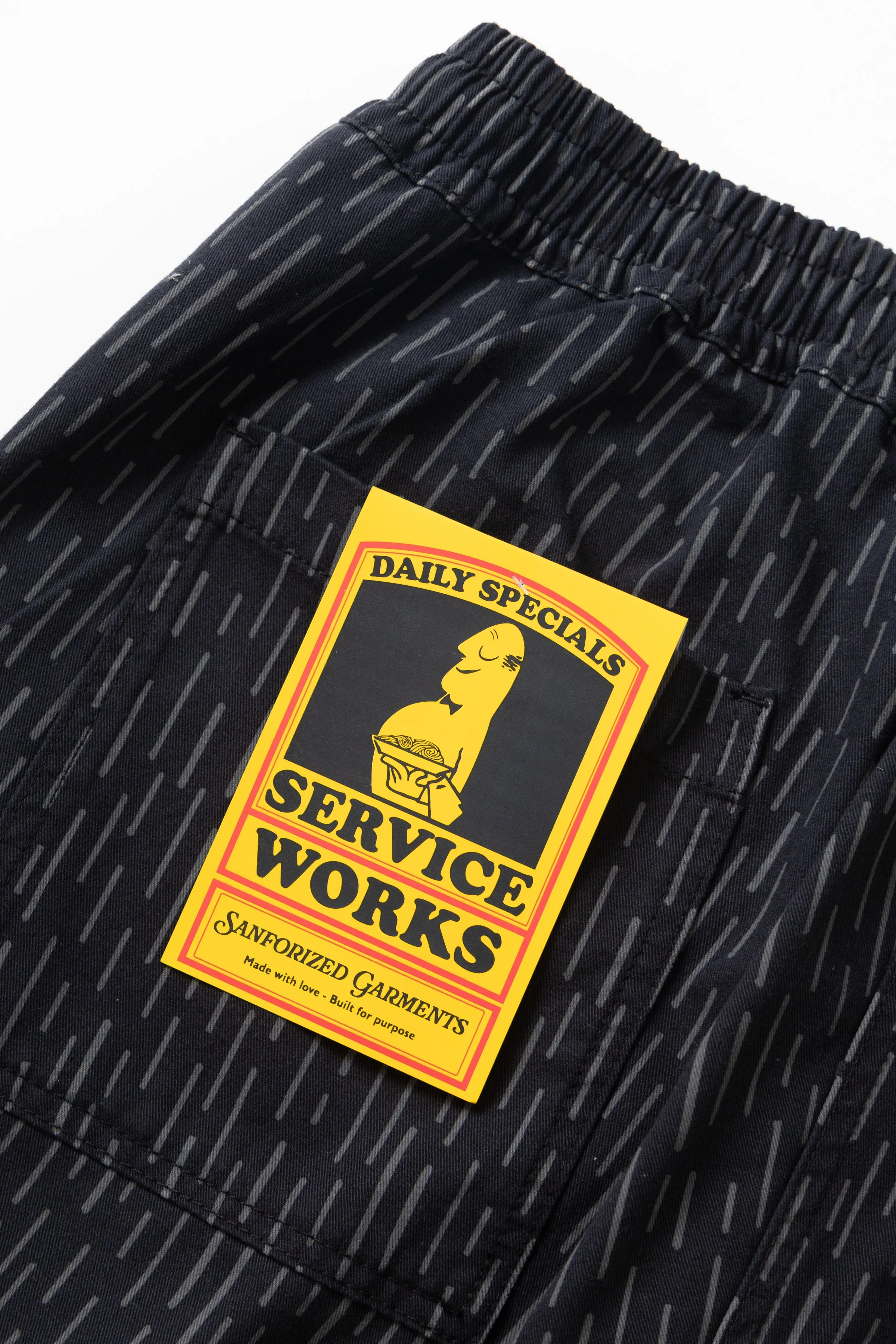 Service Works - Patterned Chef Pants - Raindrop Mono - Image 10