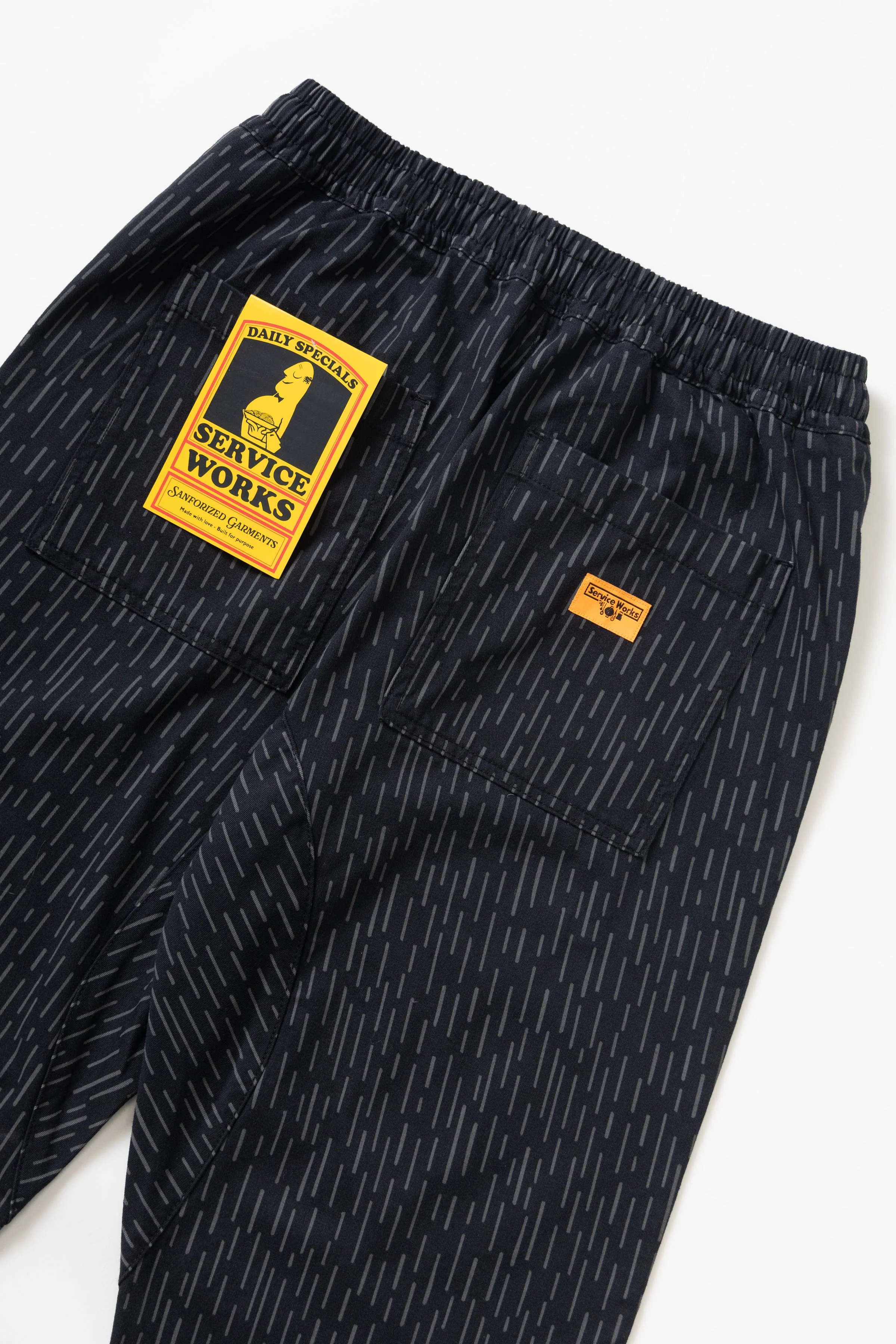 Service Works - Patterned Chef Pants - Raindrop Mono - Image 8