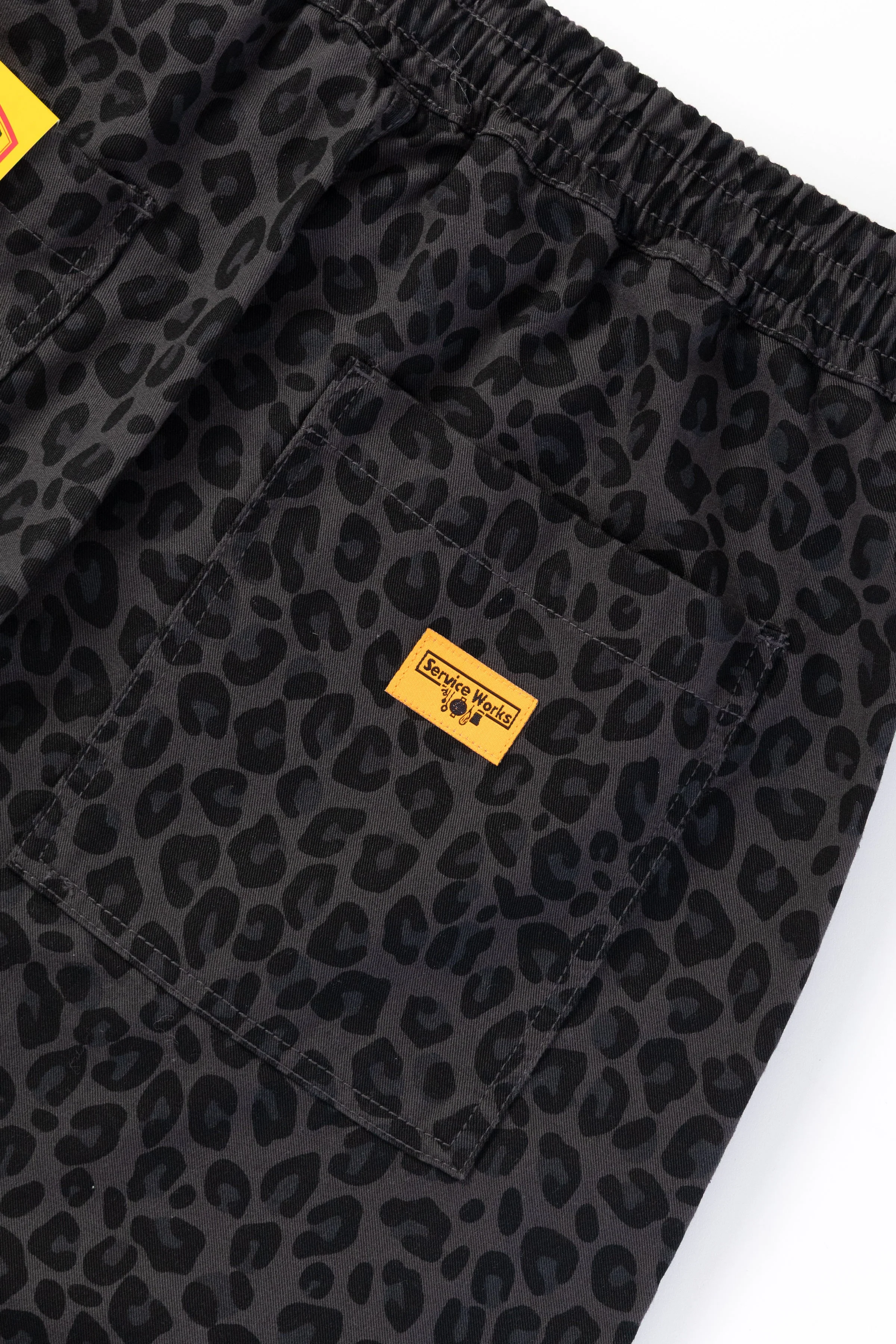 Service Works - Patterned Chef Shorts - Black Leopard - Image 7