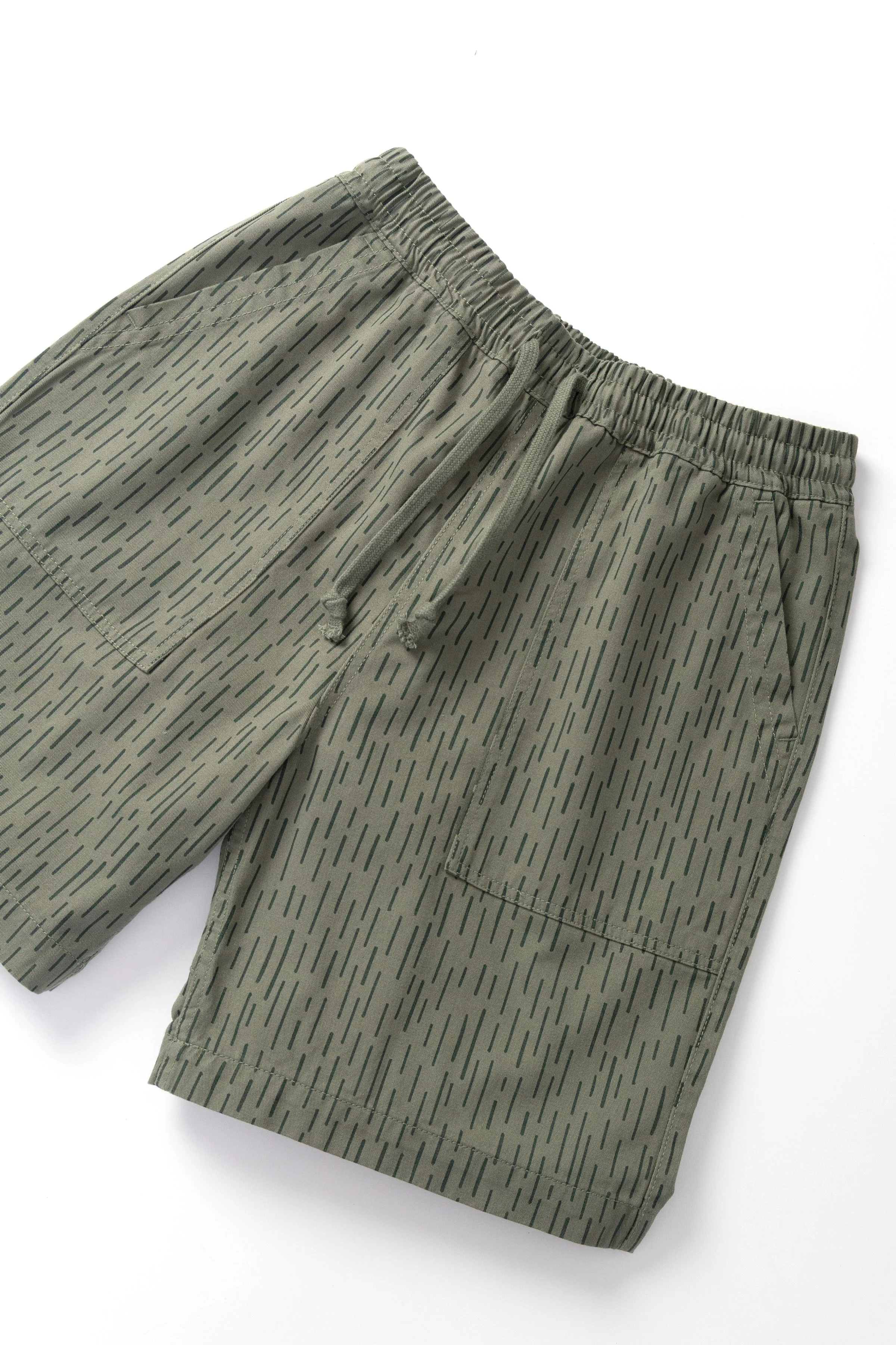 Service Works - Patterned Chef Shorts - Raindrop Green - Image 2