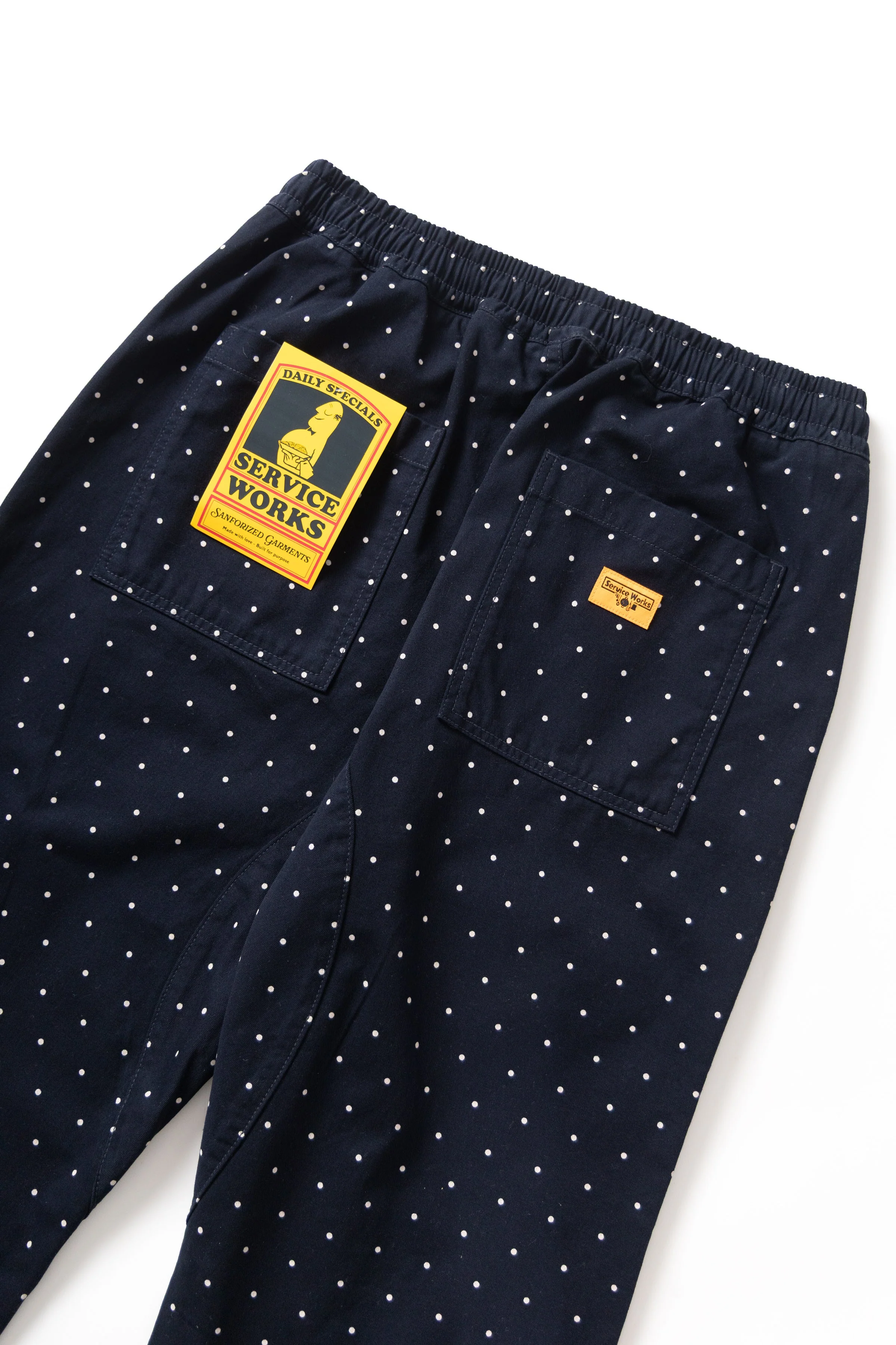 Service Works - Polka Dot Chef Pants - Navy - Image 6
