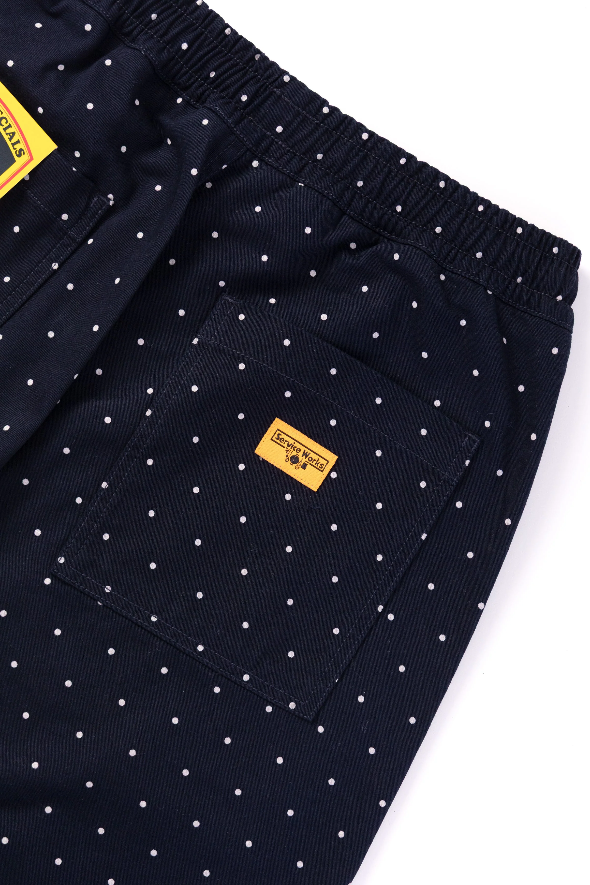 Service Works - Polka Dot Chef Shorts - Navy - Image 6