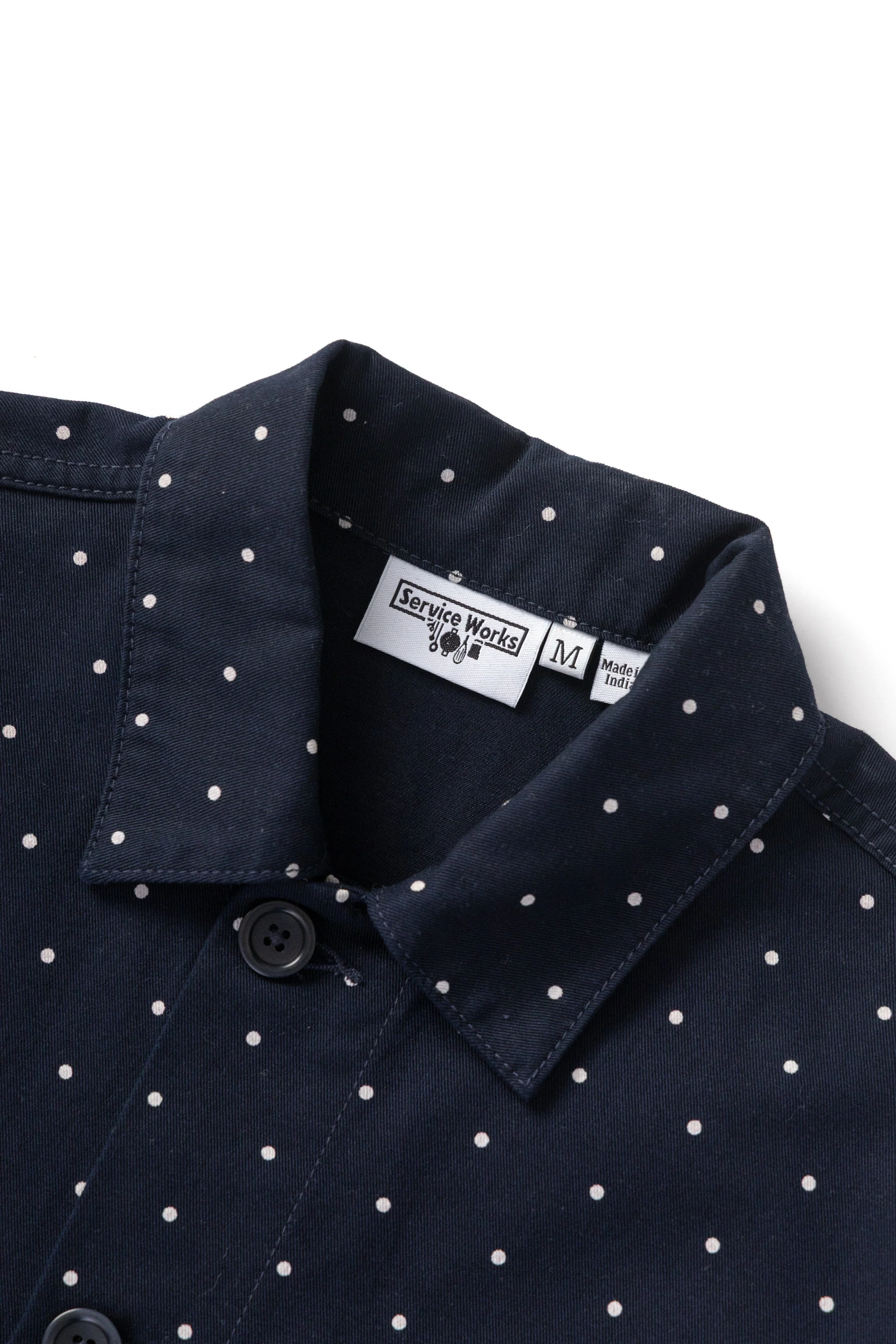 Service Works - Polka Dot Chore Shirt - Navy - Image 4