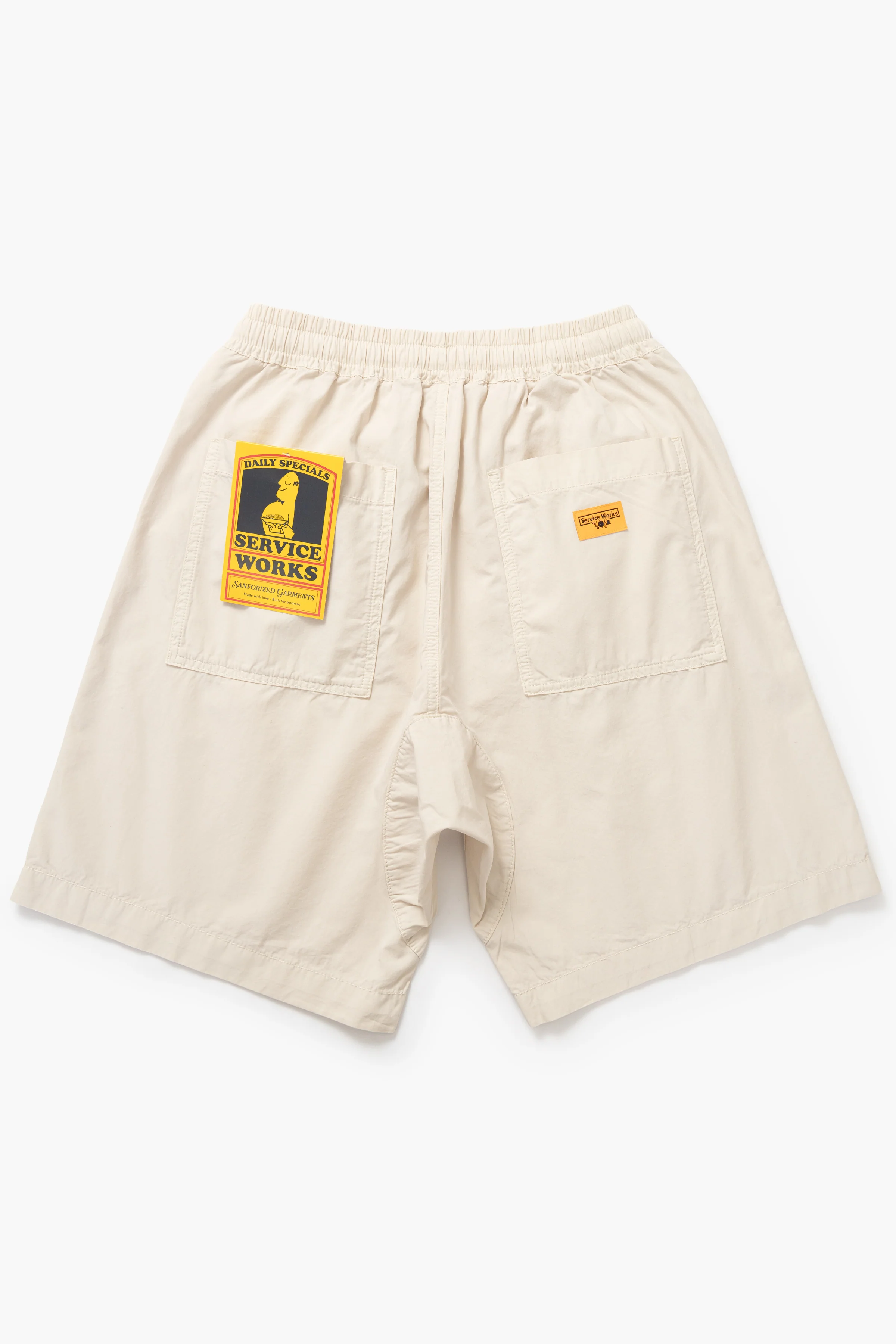 Service Works - Poplin Chef Shorts - White Oak - Image 5