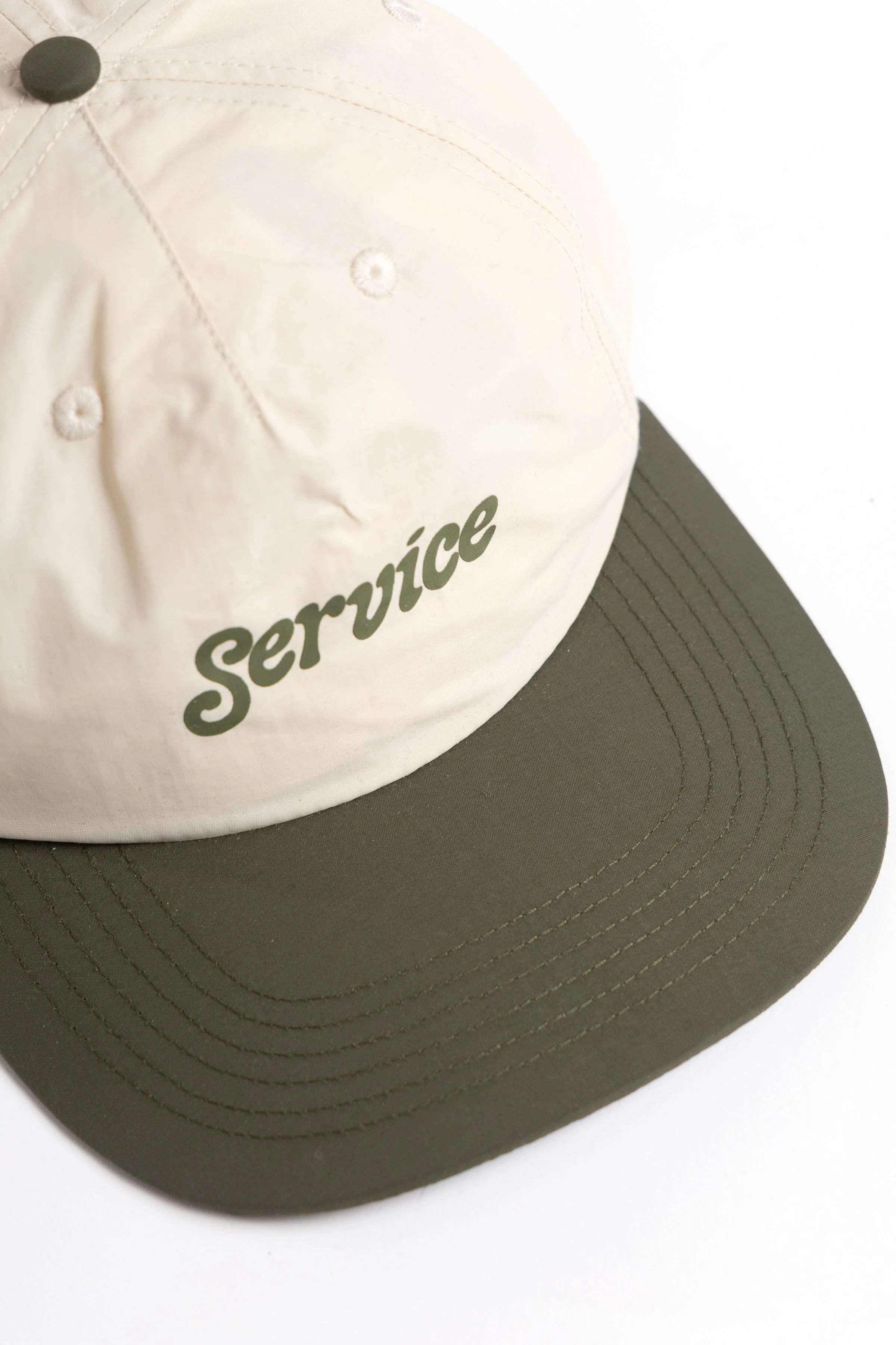 Service Works - Script Surf Cap - Off-White / Olive - Image 2