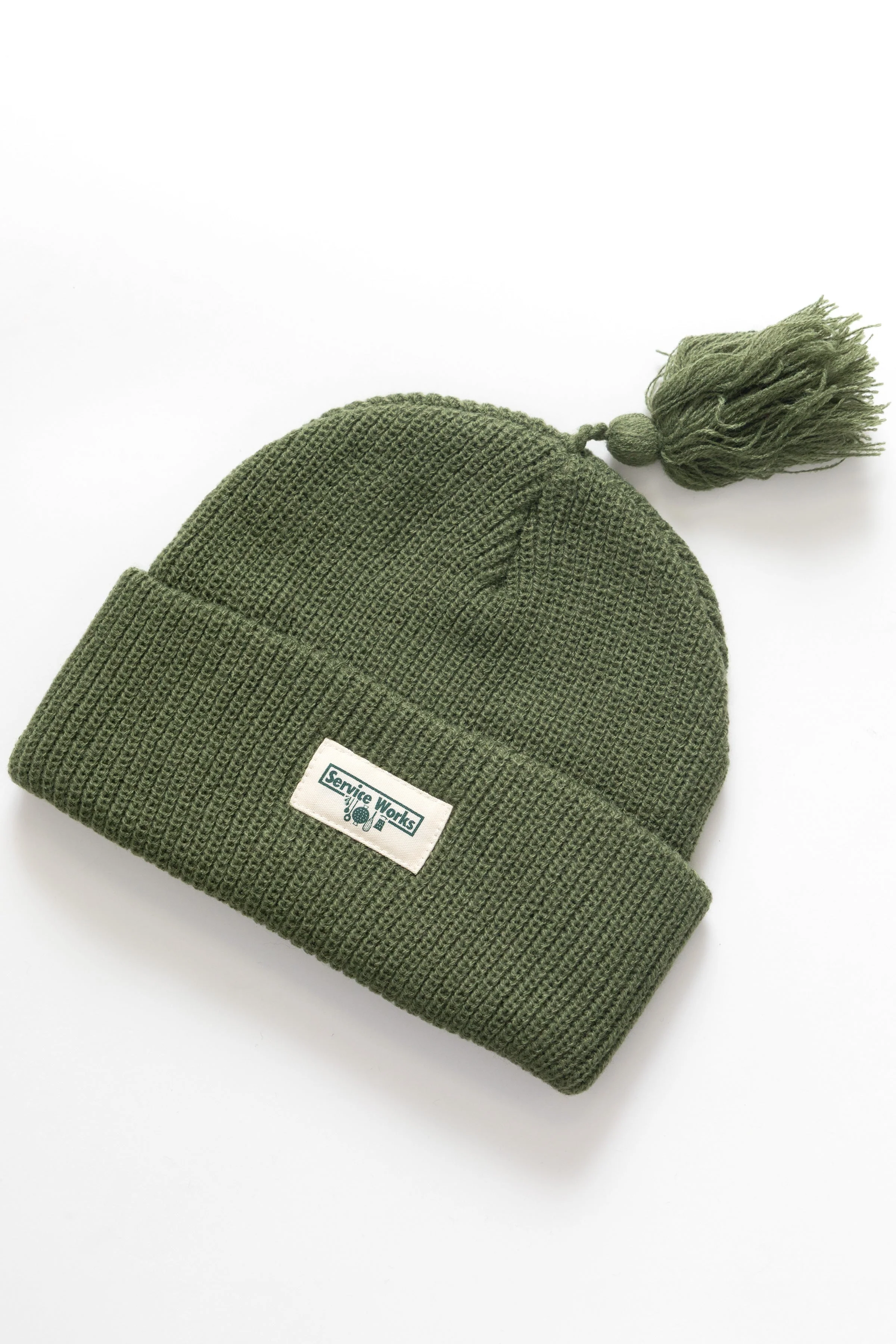 Service Works - Tassel Beanie - Olive - Image 4
