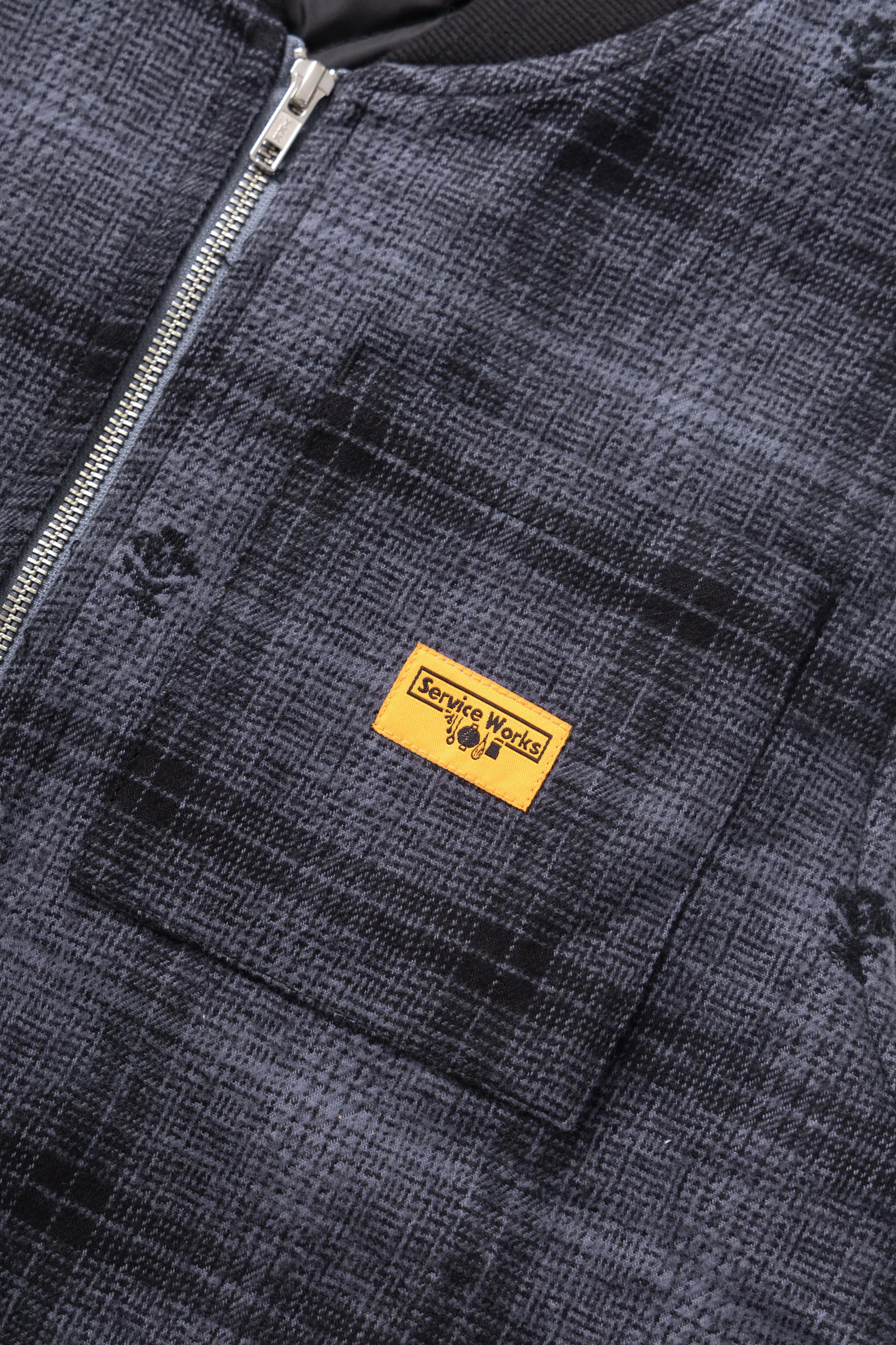 Service Works - Thistle Plaid Padded Work Vest - Black - Image 3