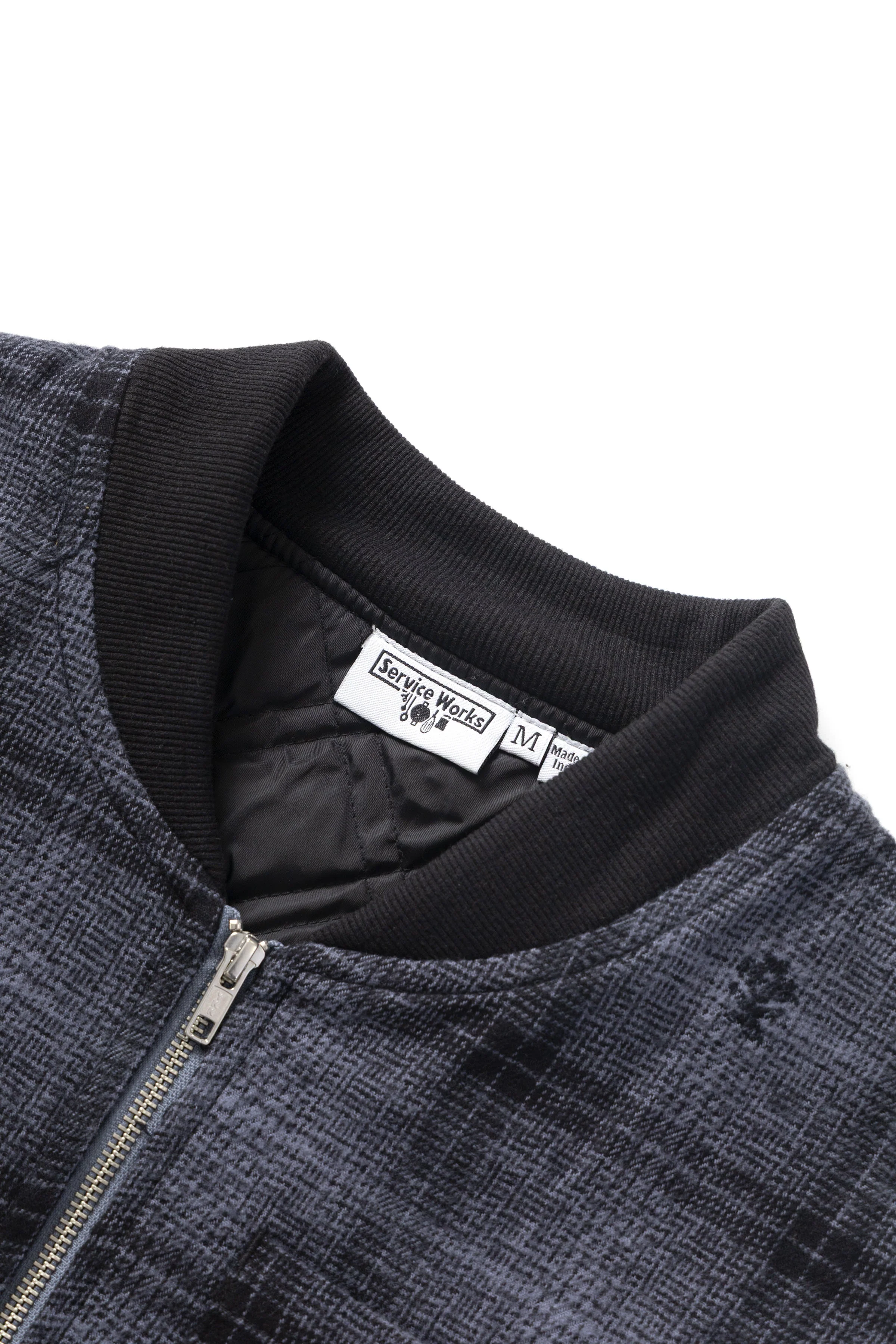 Service Works - Thistle Plaid Padded Work Vest - Black - Image 5
