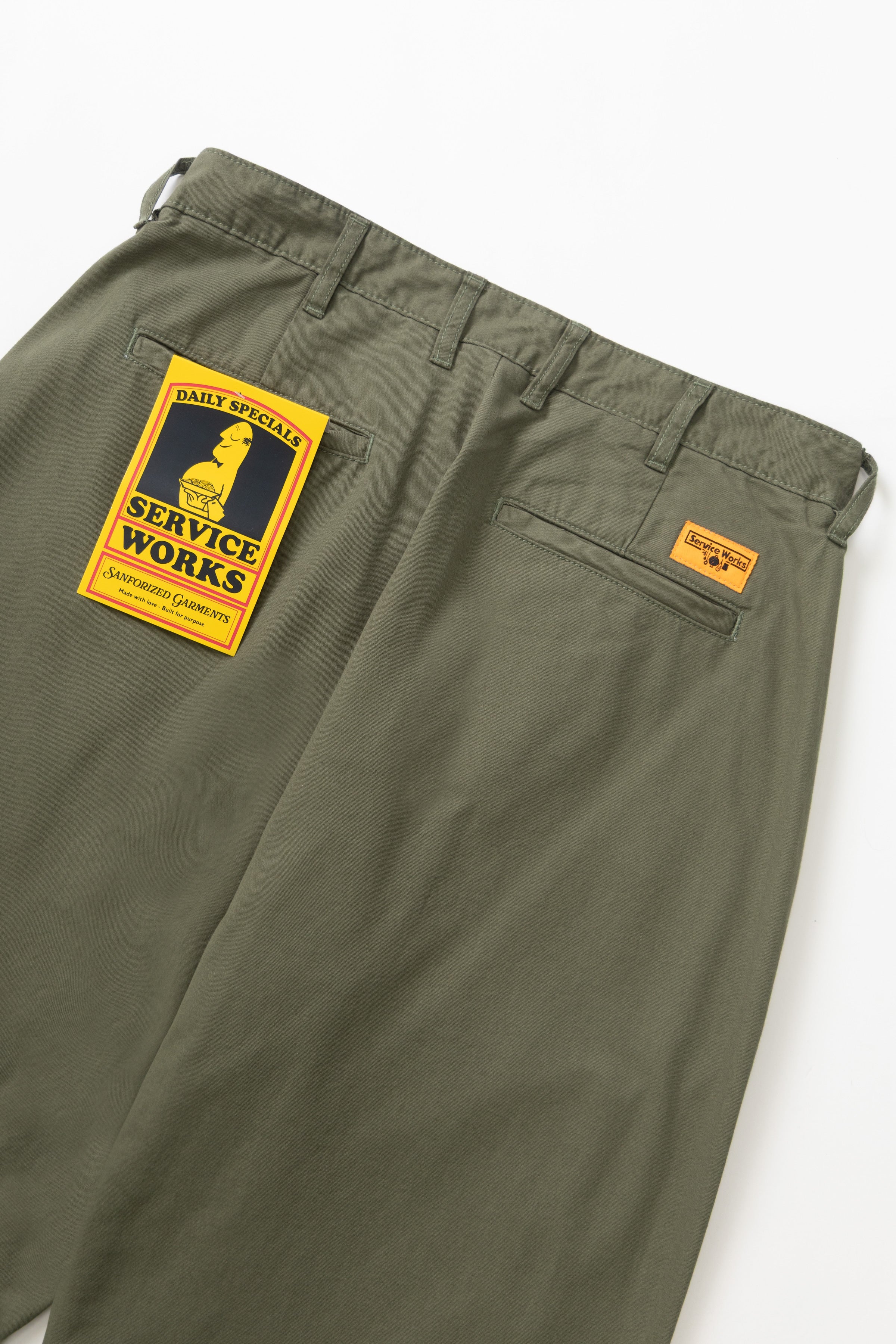 Service Works - Twill Part Timer Pant - Olive - Image 4