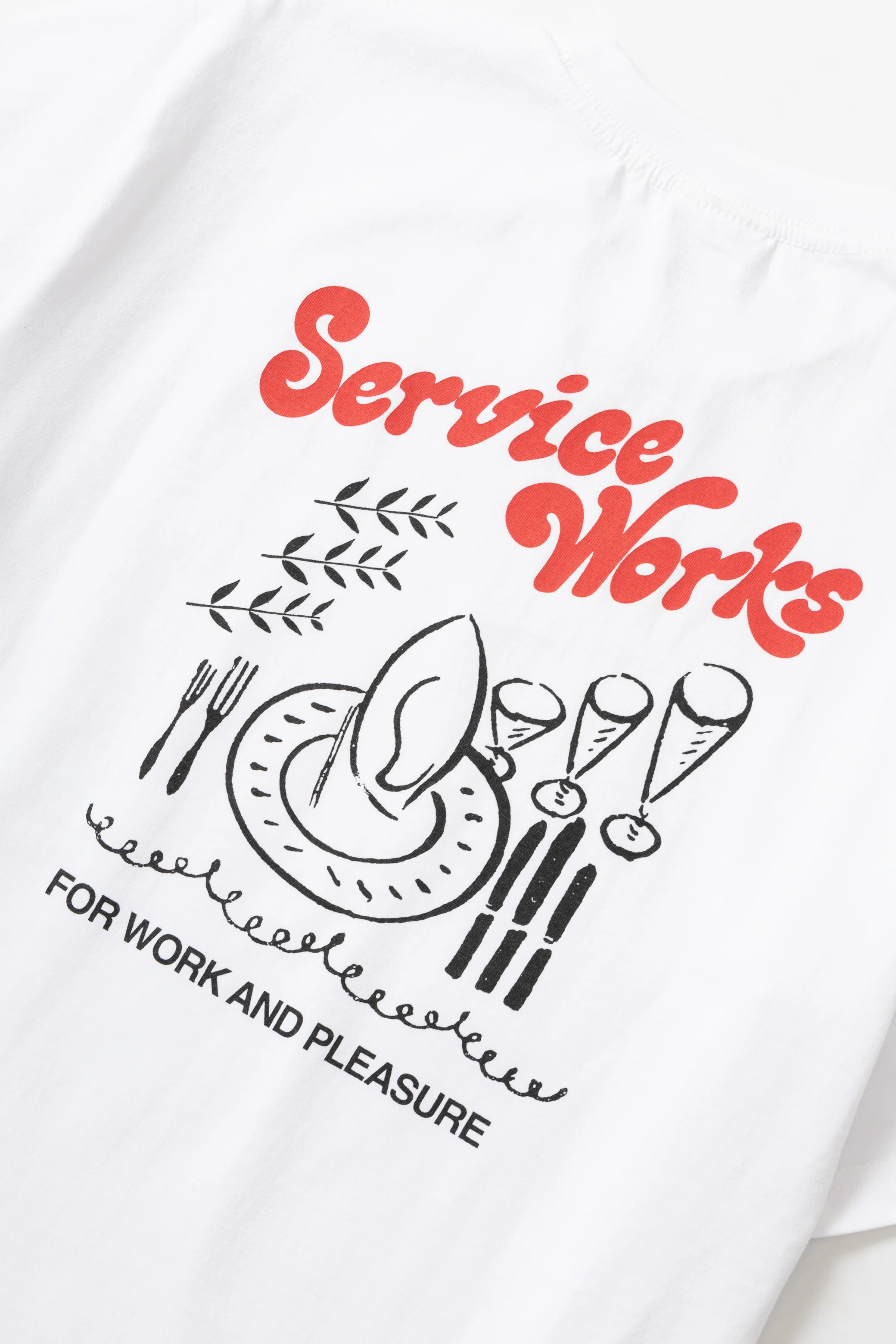 Service Works - Work + Pleasure Tee - White - Image 4